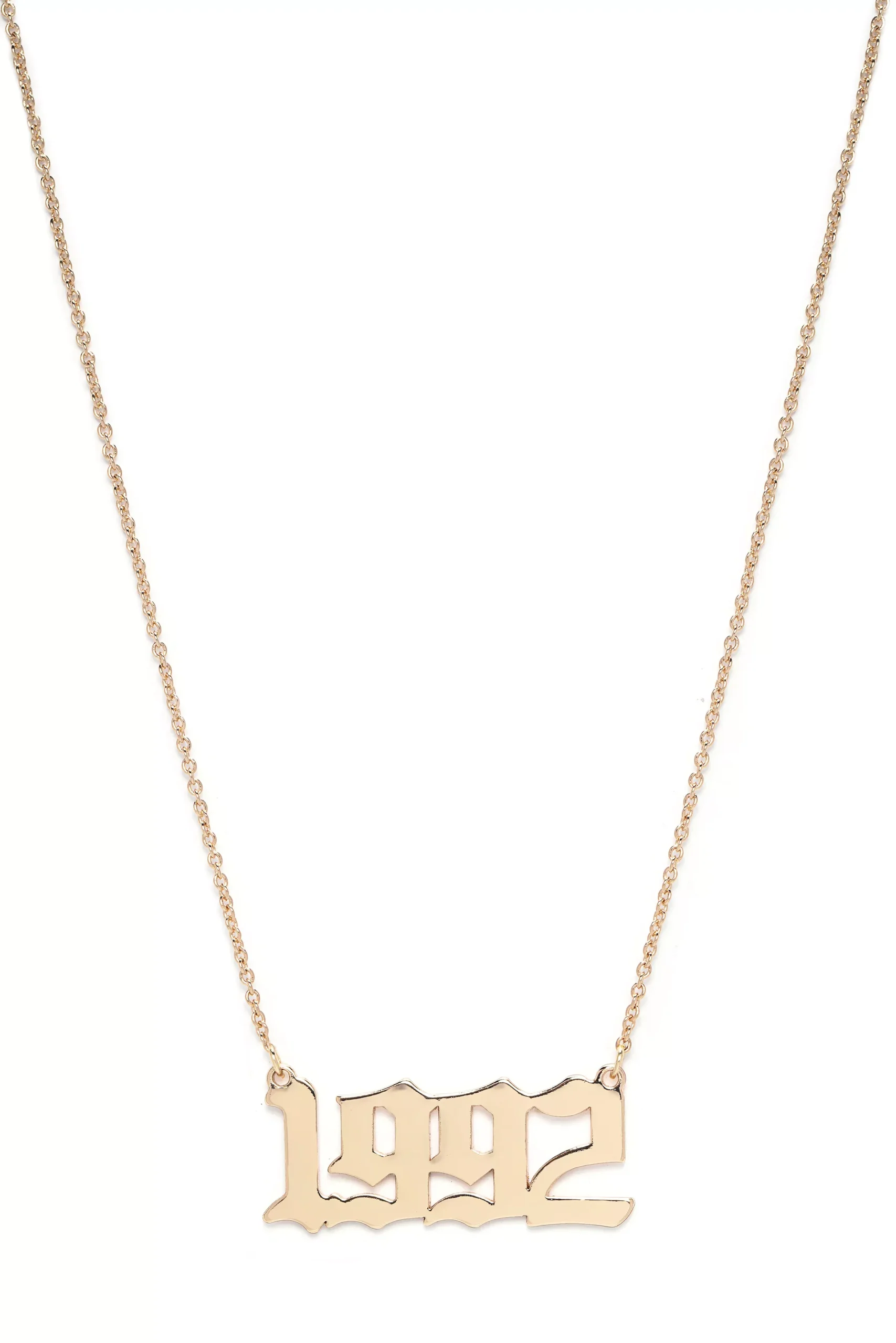 1992 Birth Year Necklace - Gold