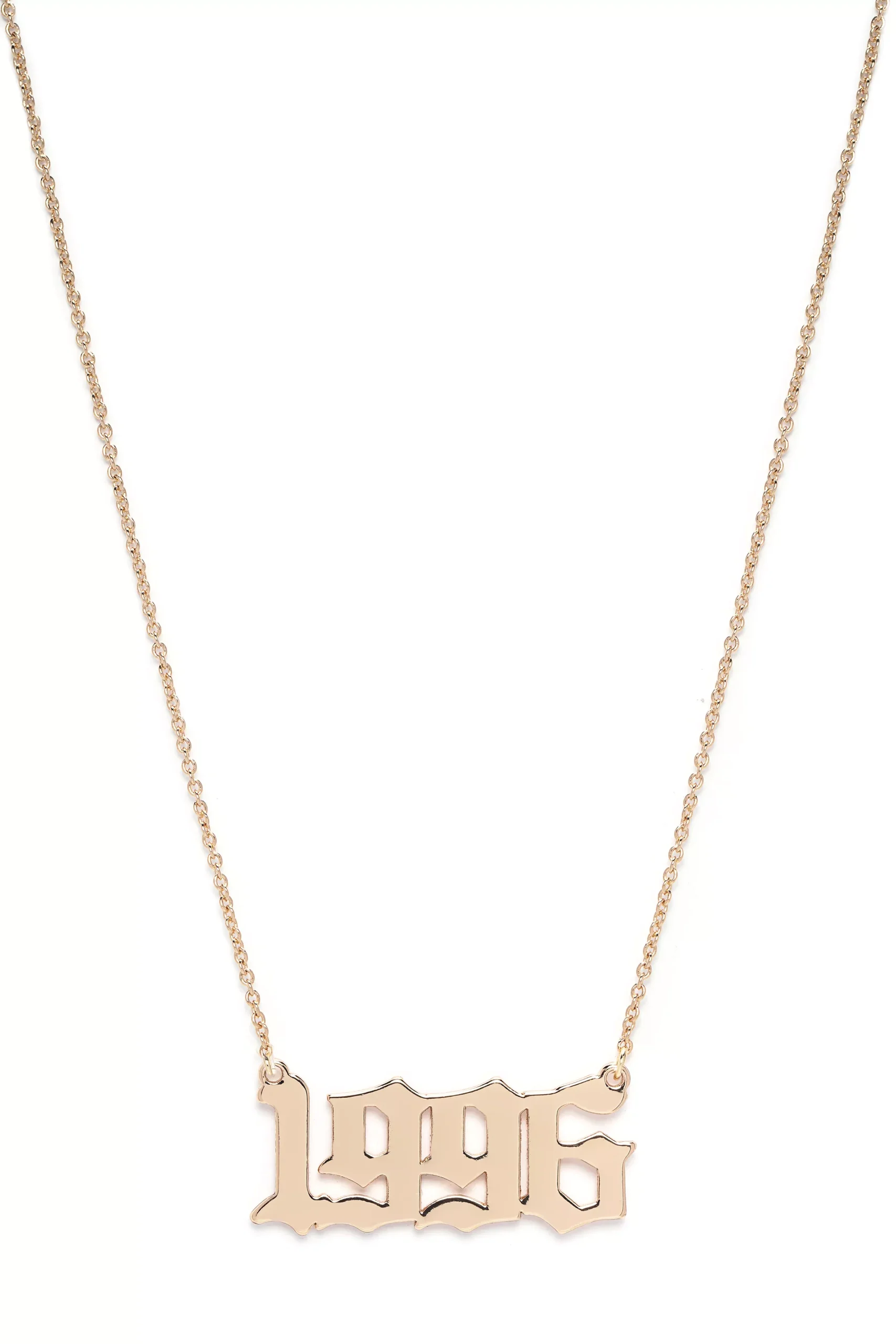 1996 Birth Year Necklace - Gold