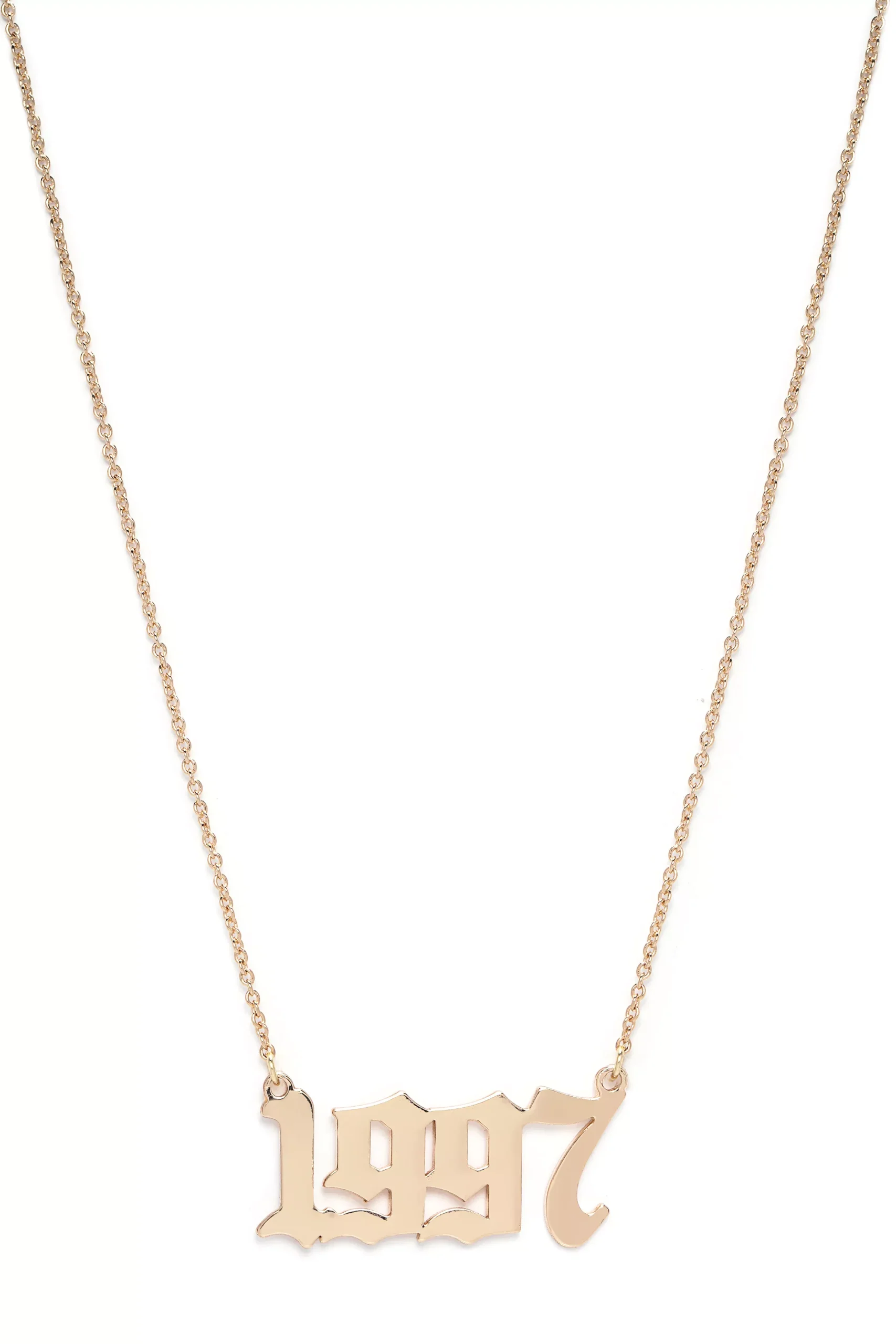1997 Birth Year Necklace - Gold