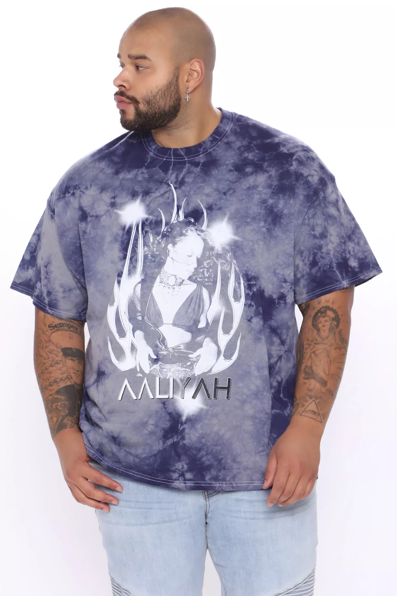 Aaliyah Miss You Short Sleeve Tee - Black Wash