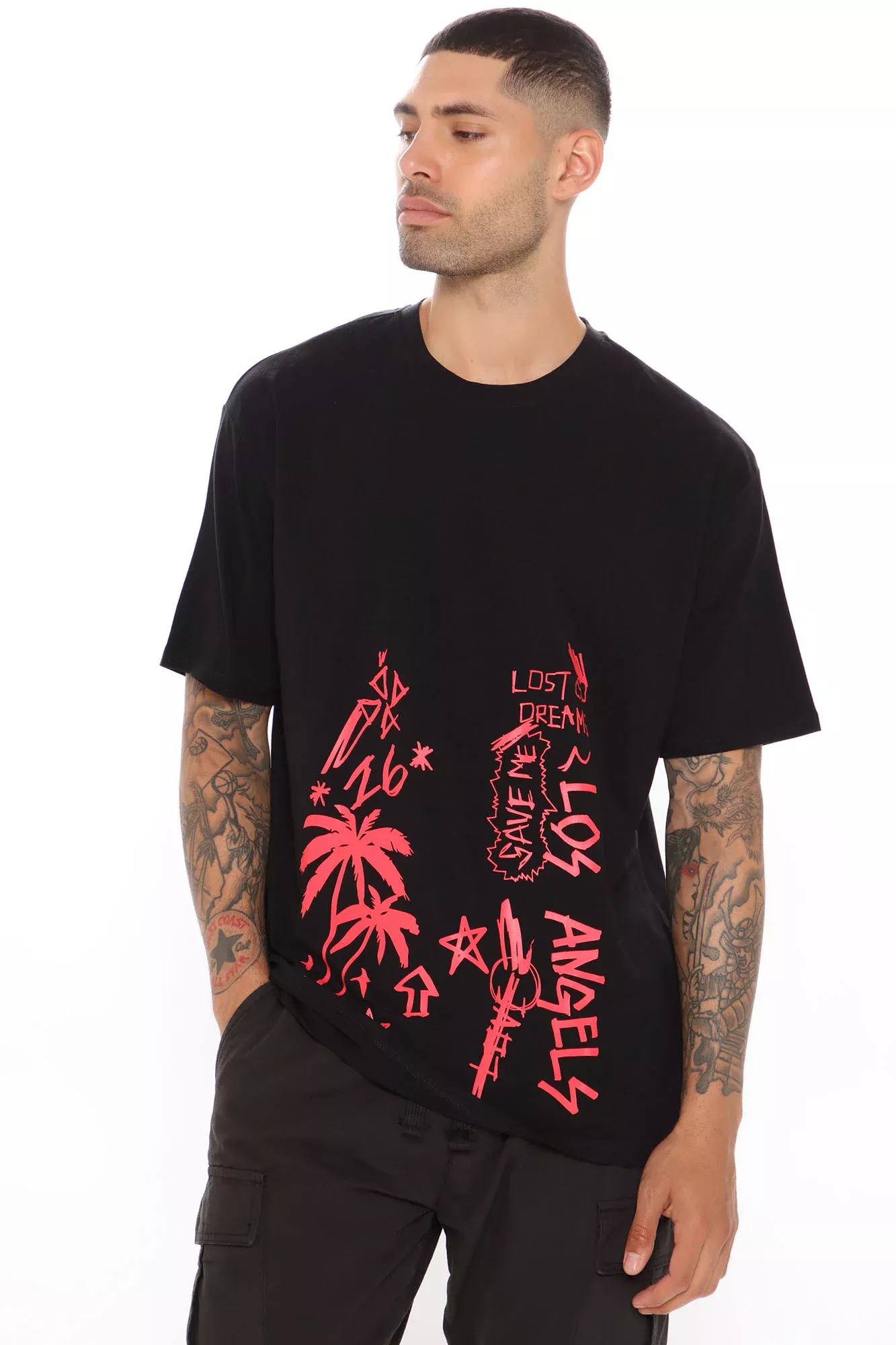 Aaron Short Sleeve Tee - Black/combo