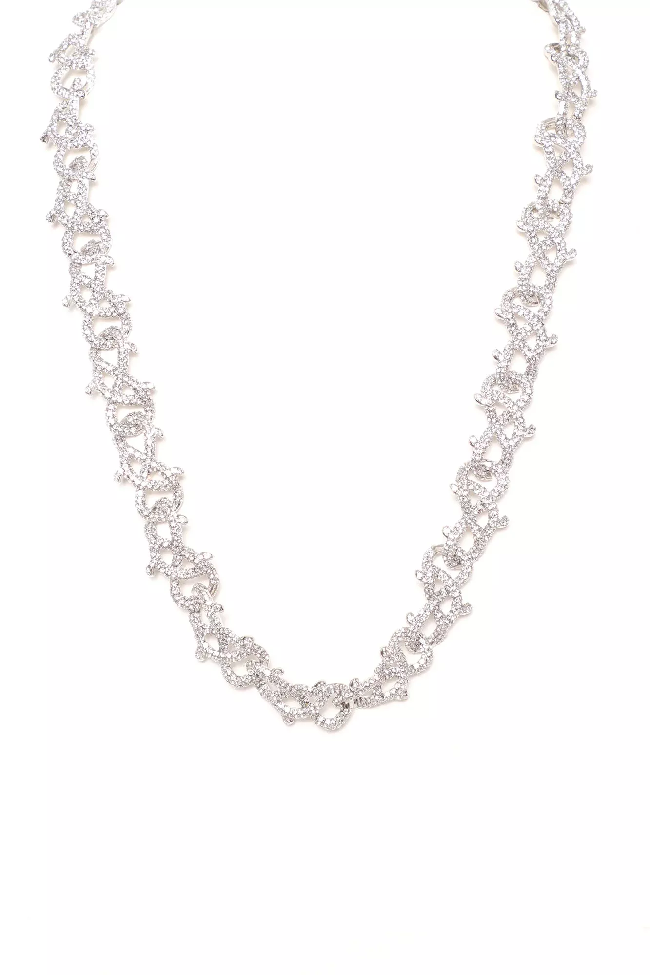 Absolute Iced Up Chain Necklace - Silver