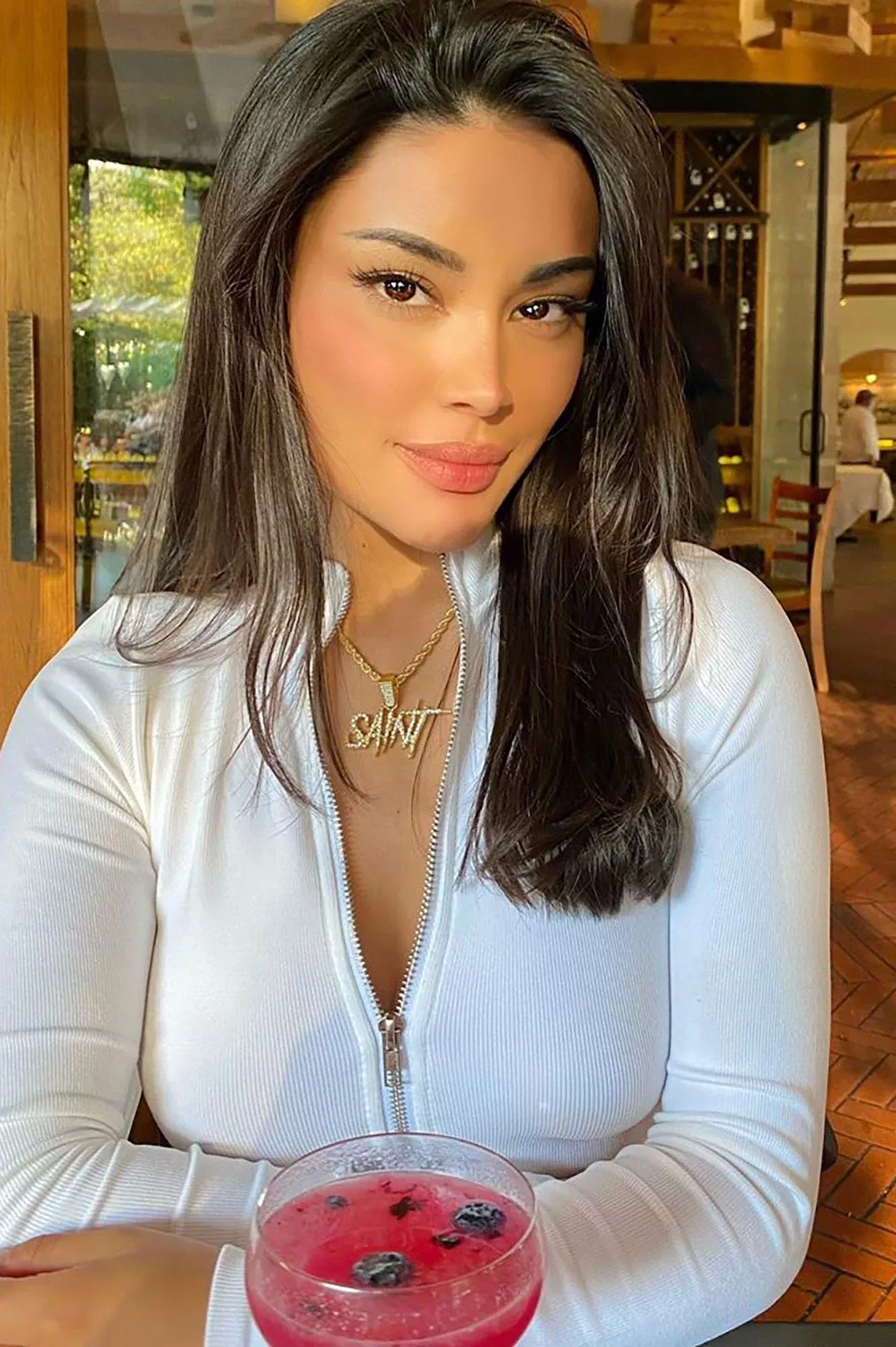 Ain't A Saint Pendant Necklace - Gold