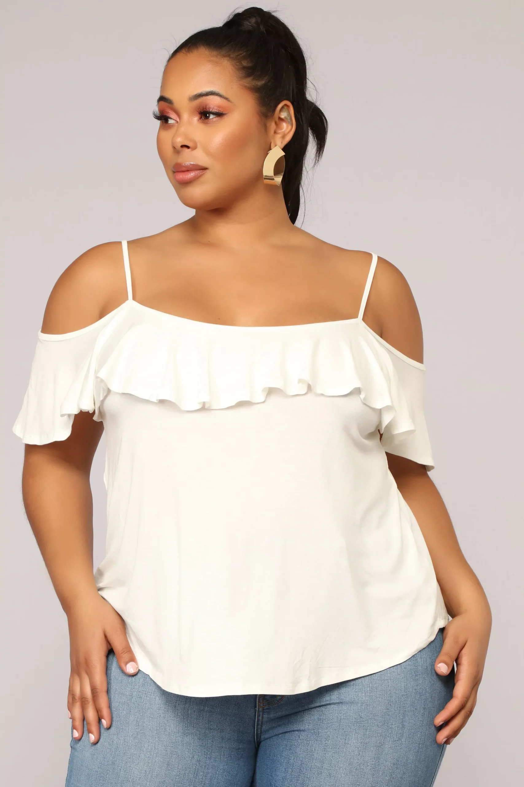 Alanis Ruffle Top - Off White