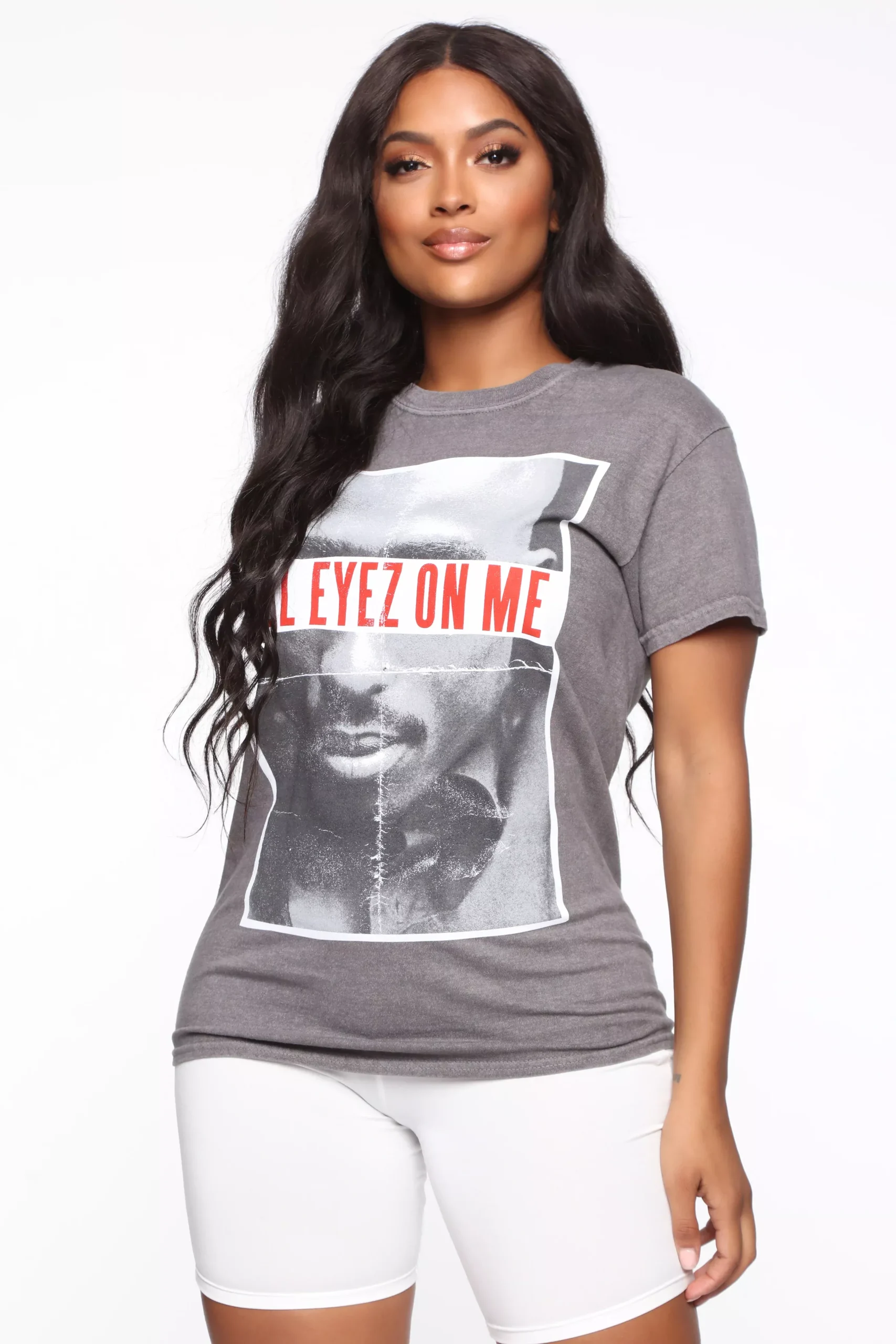 All Eyes On Me Top - Charcoal