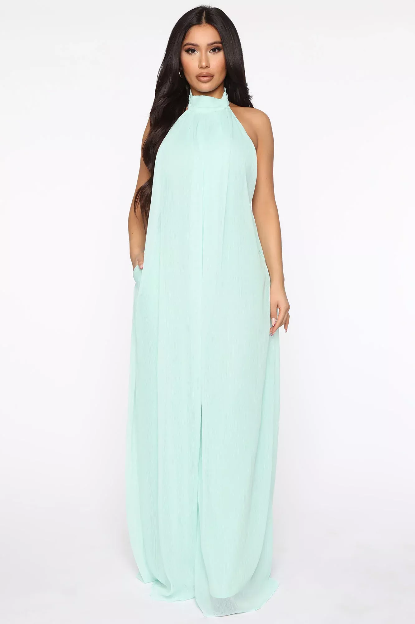 All The Flow Wide Leg Jumpsuit - Mint