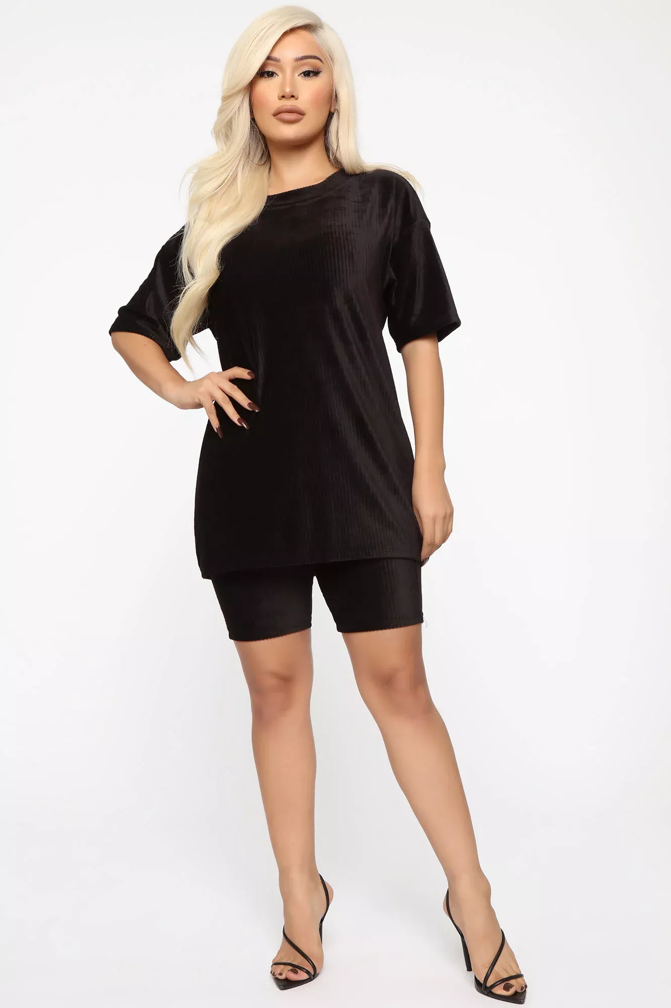 Amara Velour Set - Black
