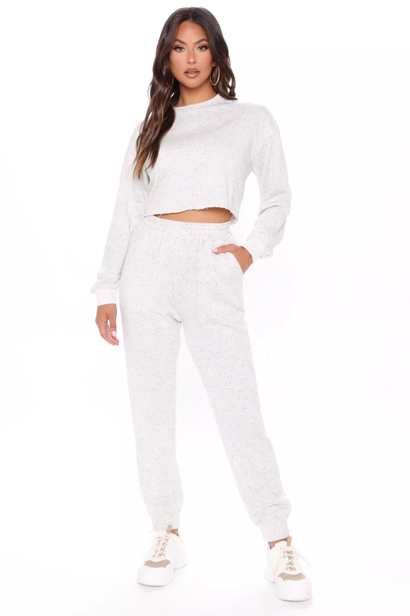 Antisocial Club Pullover And Jogger Set - Grey