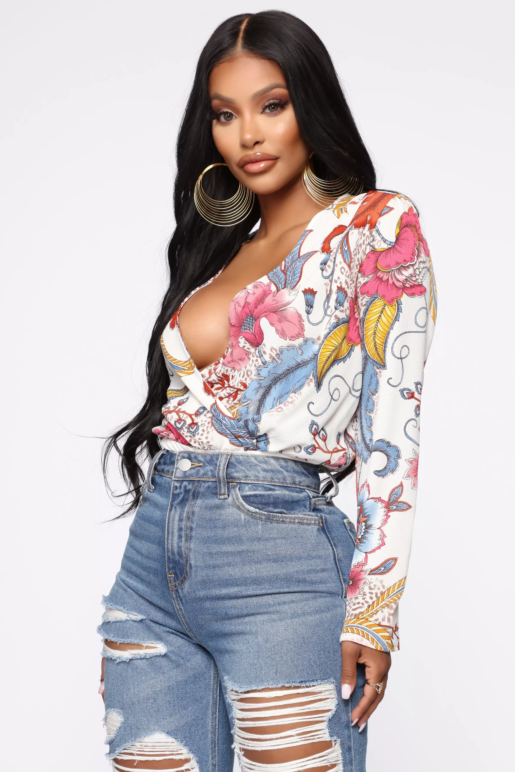 Back In Time Bodysuit - White/combo