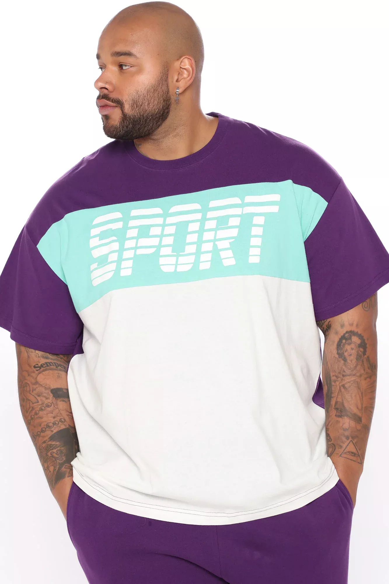 Bane Short Sleeve Tee - Purple/combo