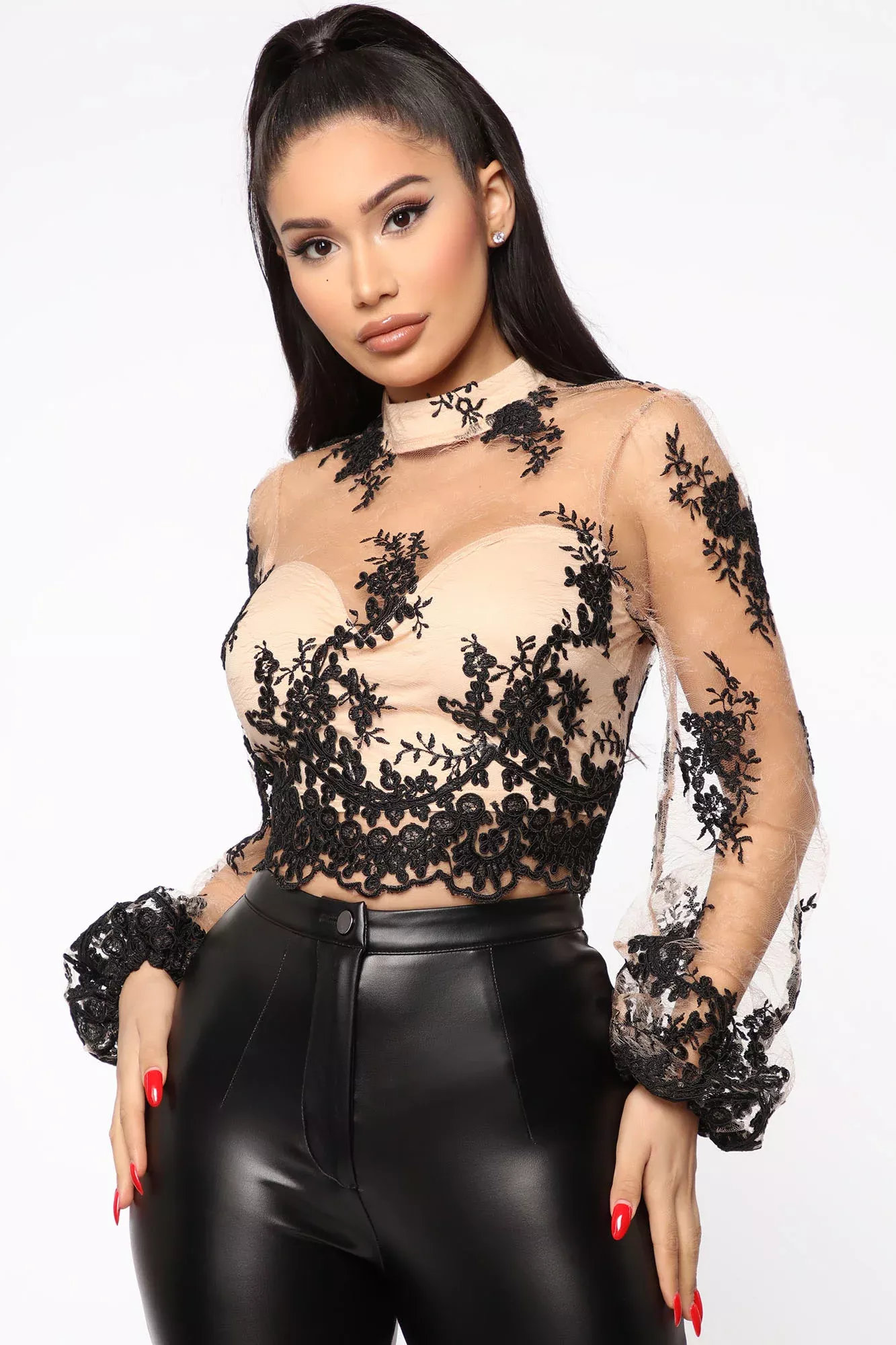 Be With You In A Minute Top - Nude