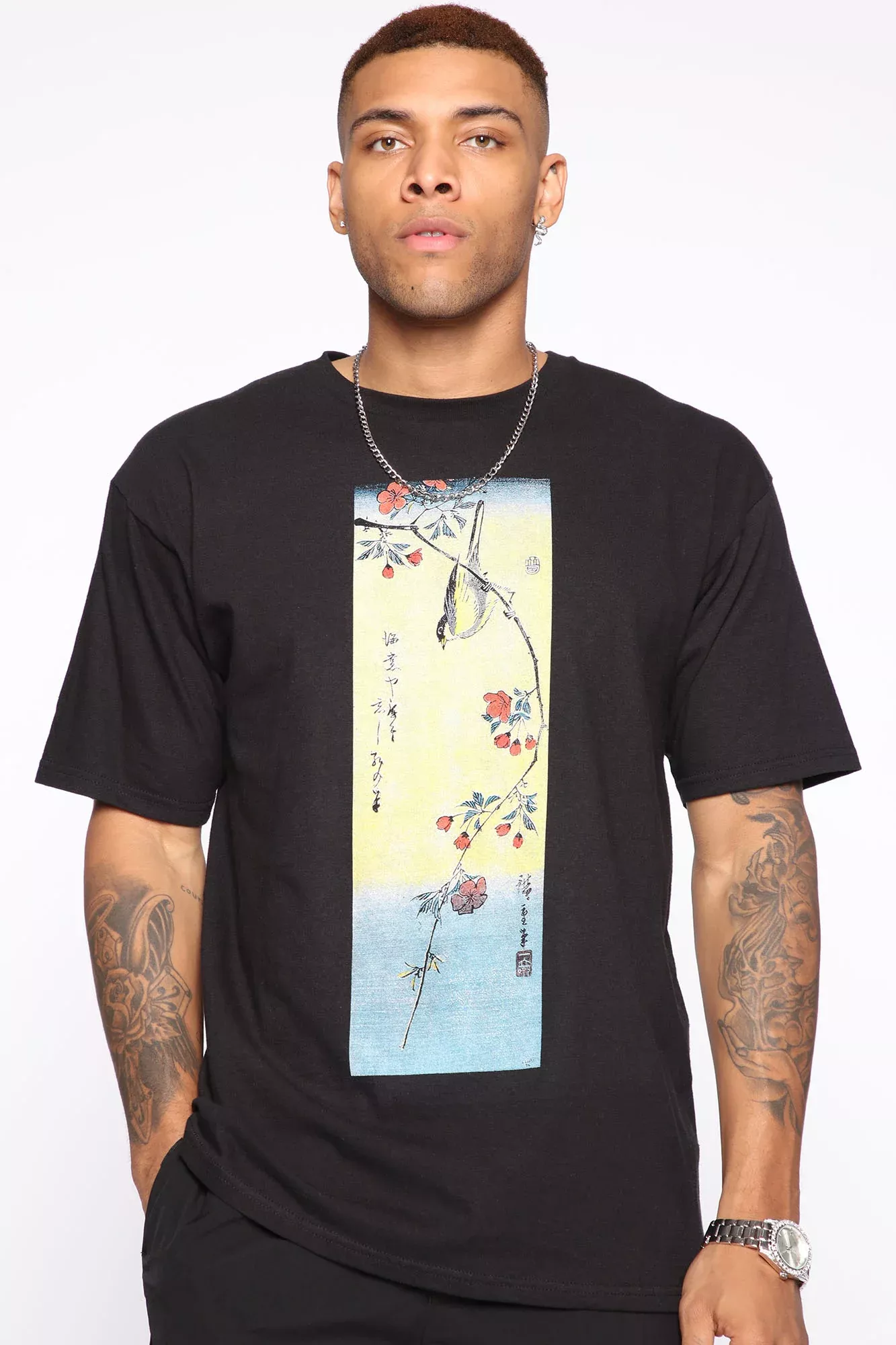 Bird N' Tree Short Sleeve Tee - Black/Combo