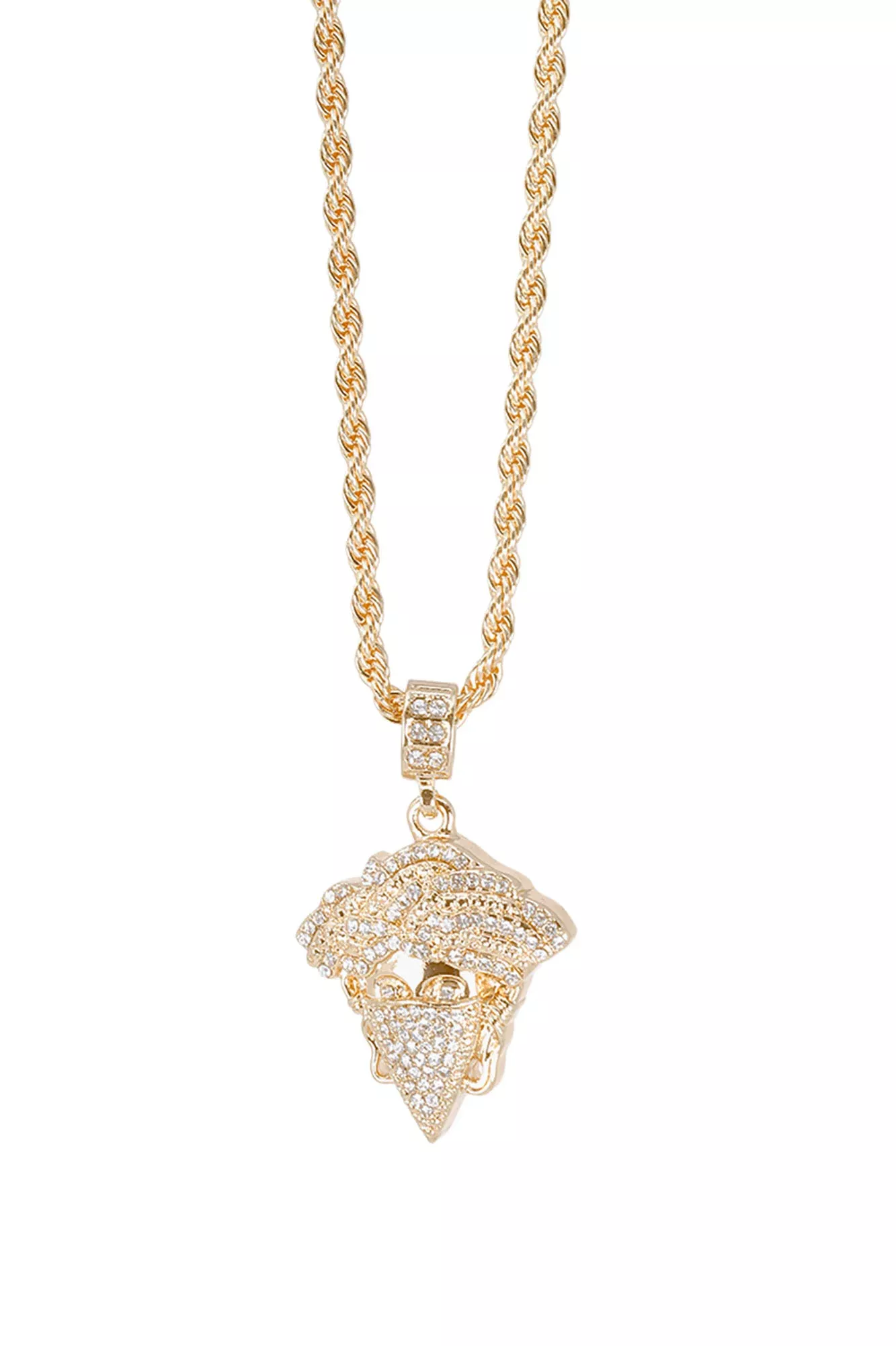 Bling'd Bandit Pendant Chain Necklace - Gold