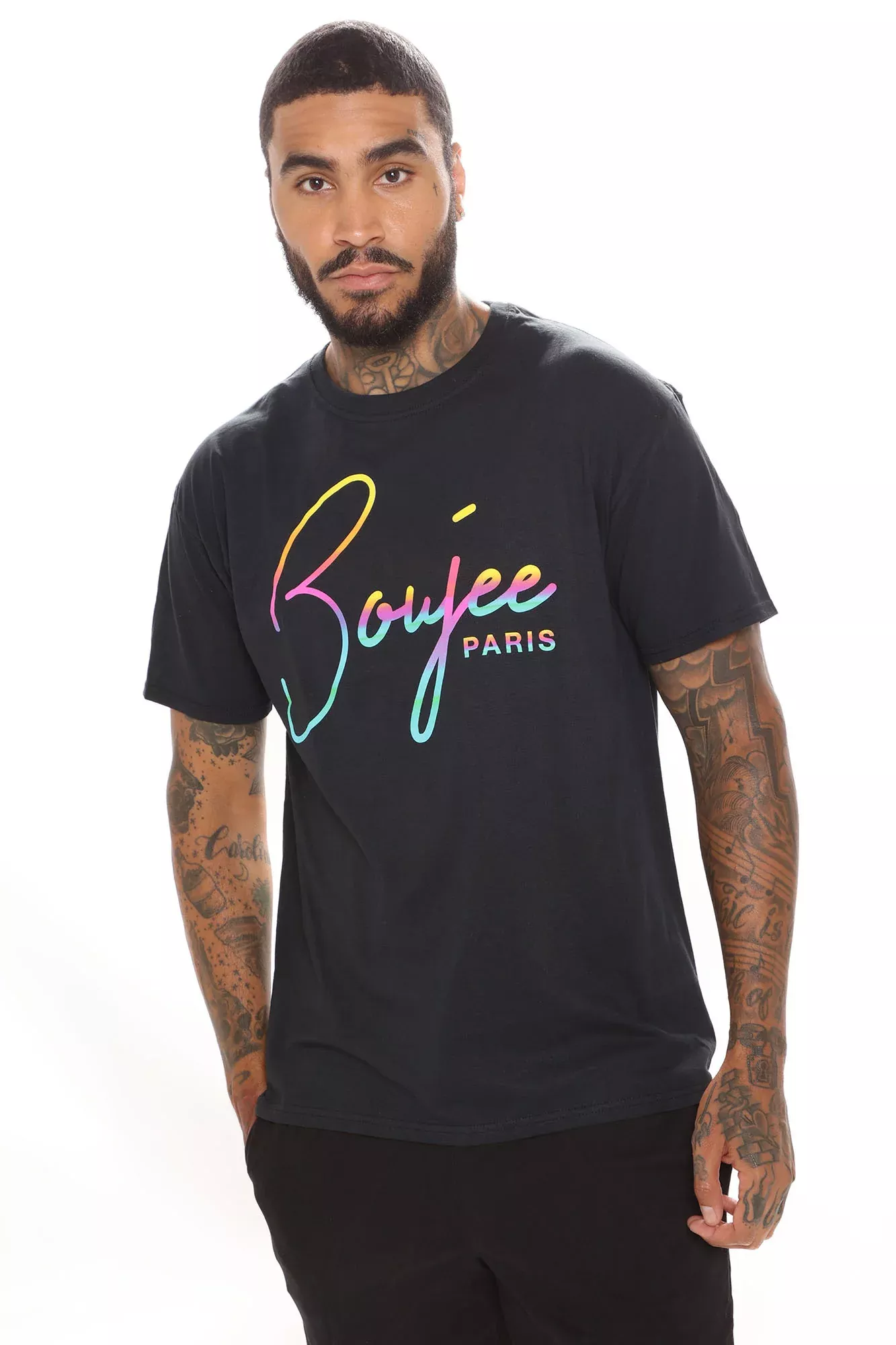 Boujee In Paris Short Sleeve Tee - Black/combo