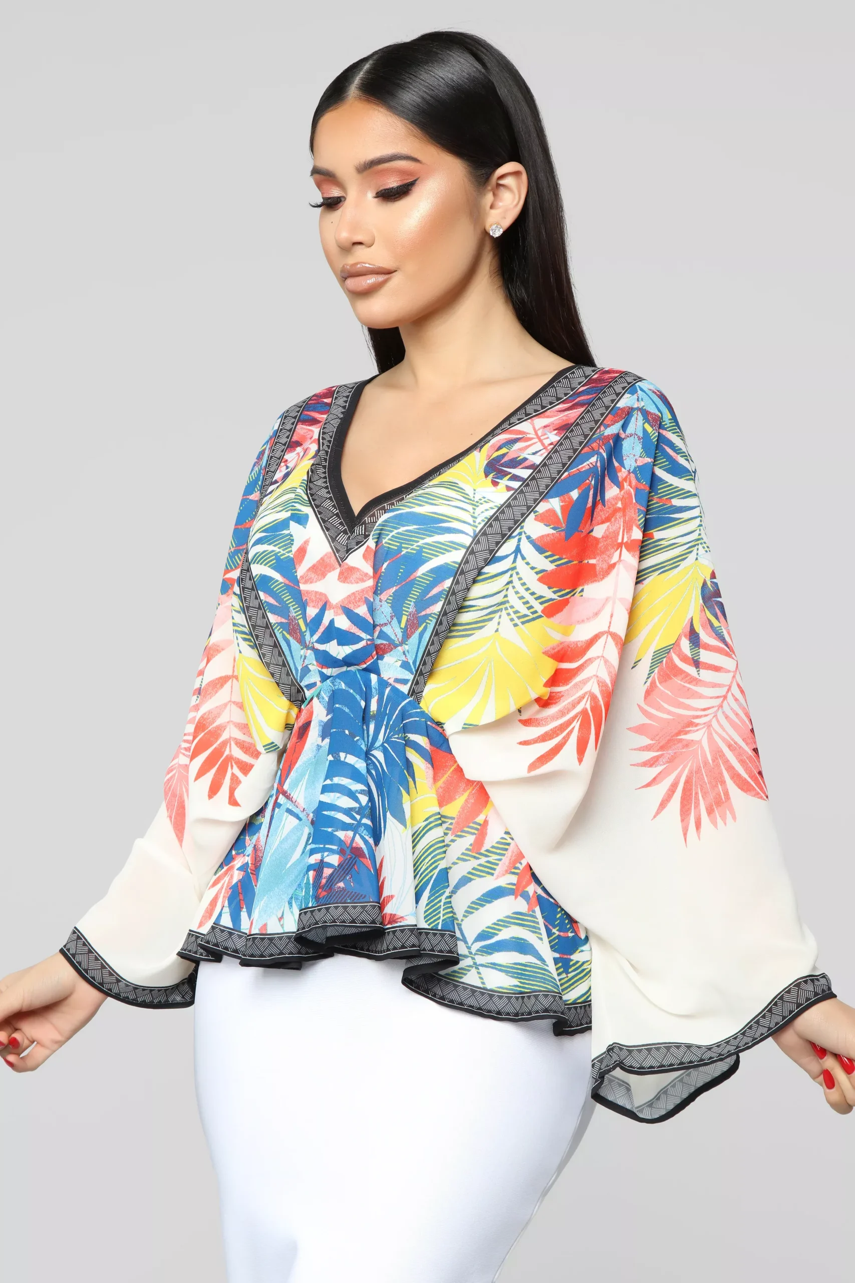 Breezy Baby Tropical Blouse - Off White
