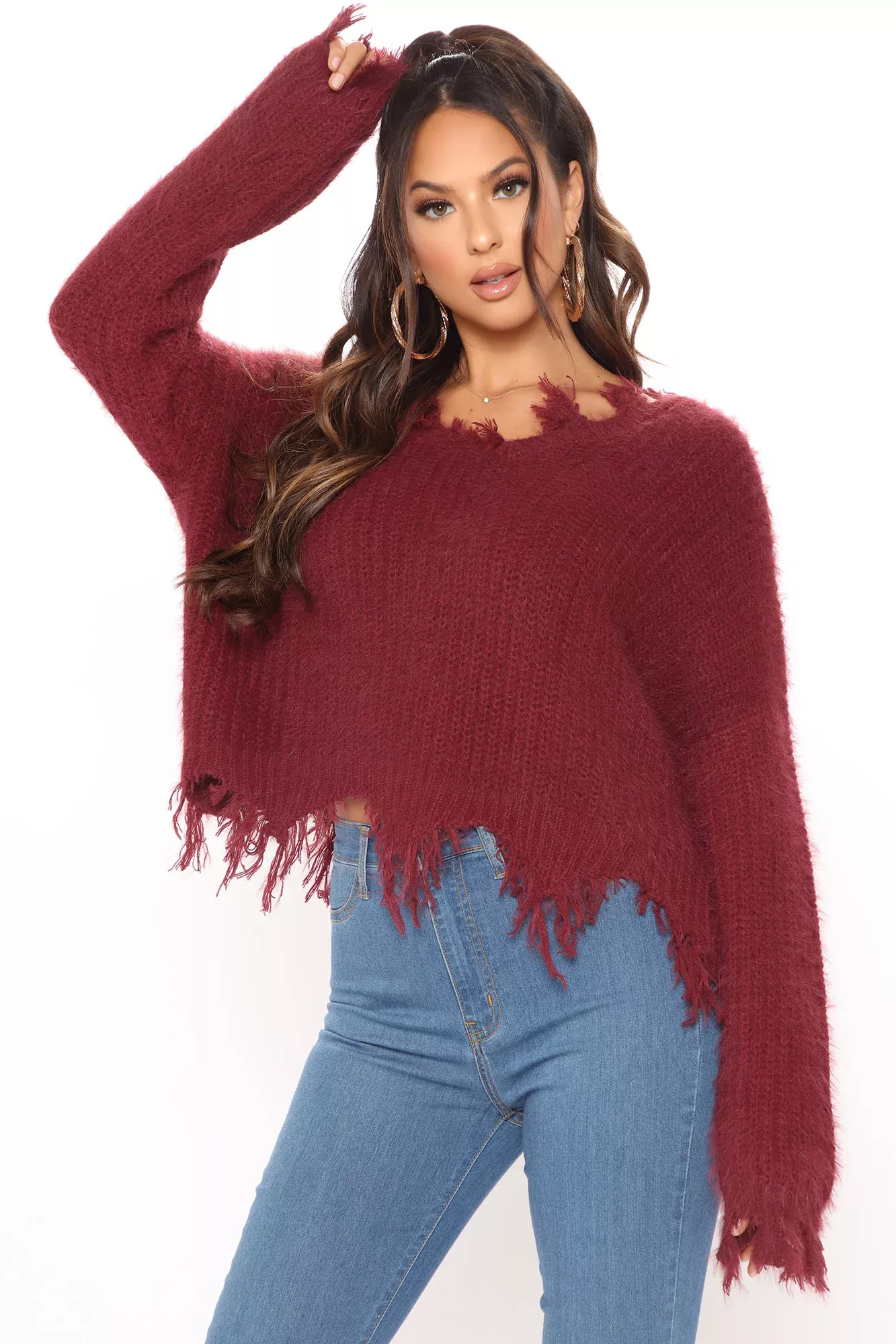 Bring Me Closer Sweater - Burgundy