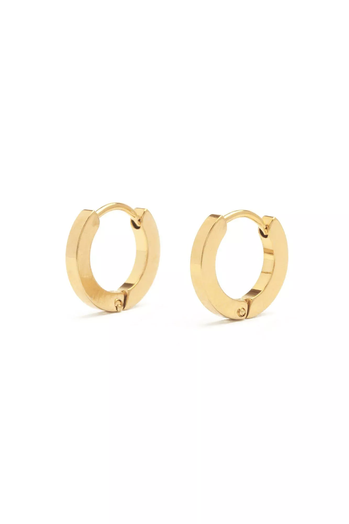 Brix Wide Hoop Earring Set - Gold
