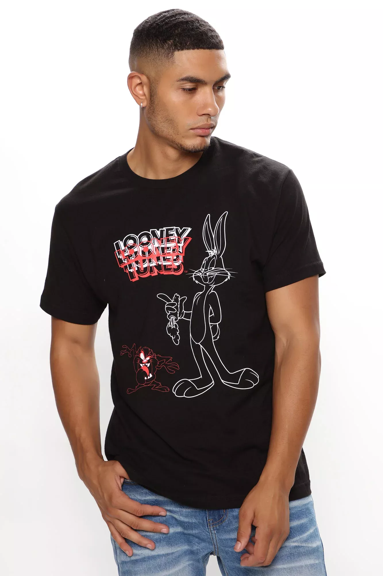 Bugs Bunny That's All Folks Short Sleeve Tee - Black