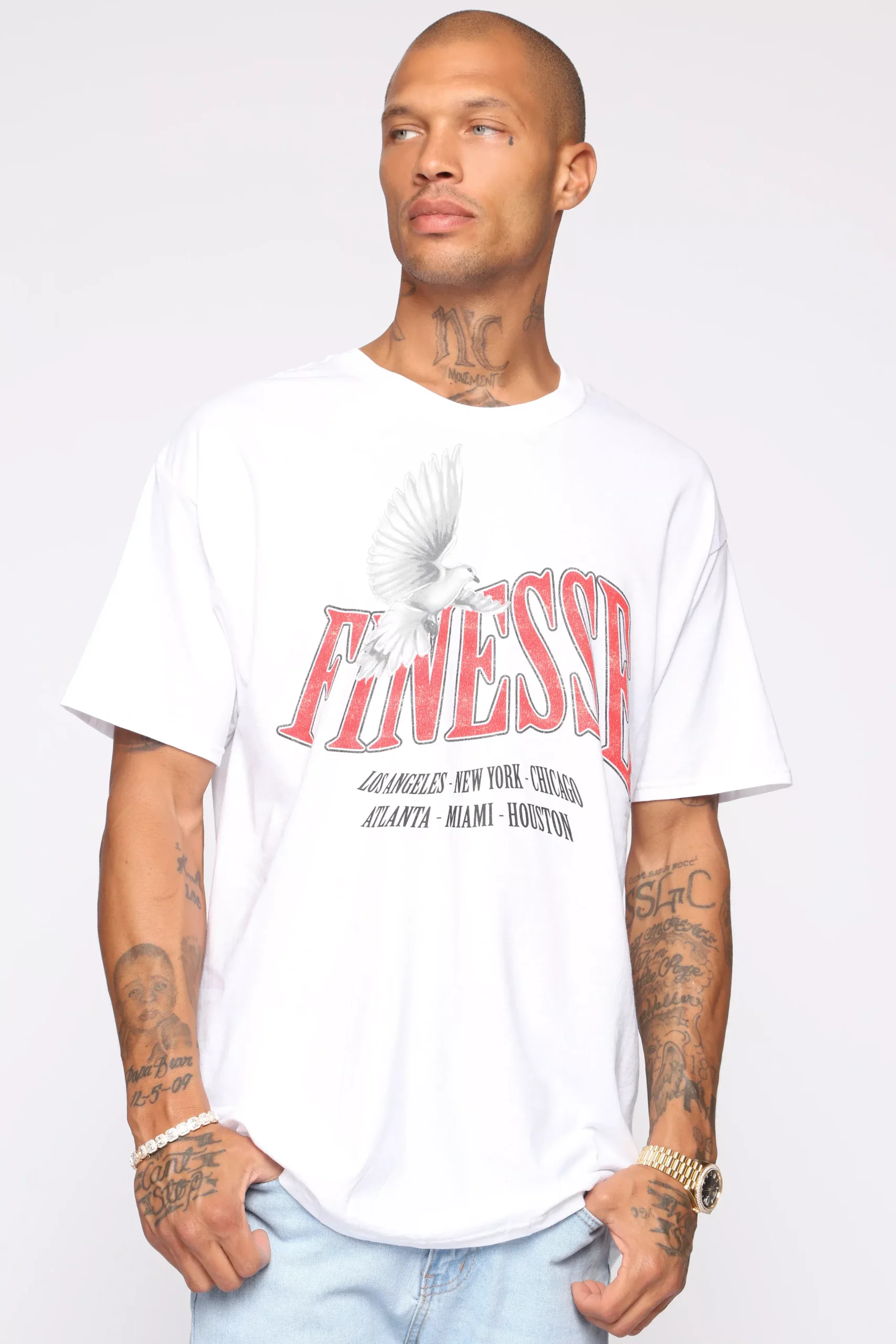 City Finesse Short Sleeve Tee - White/combo