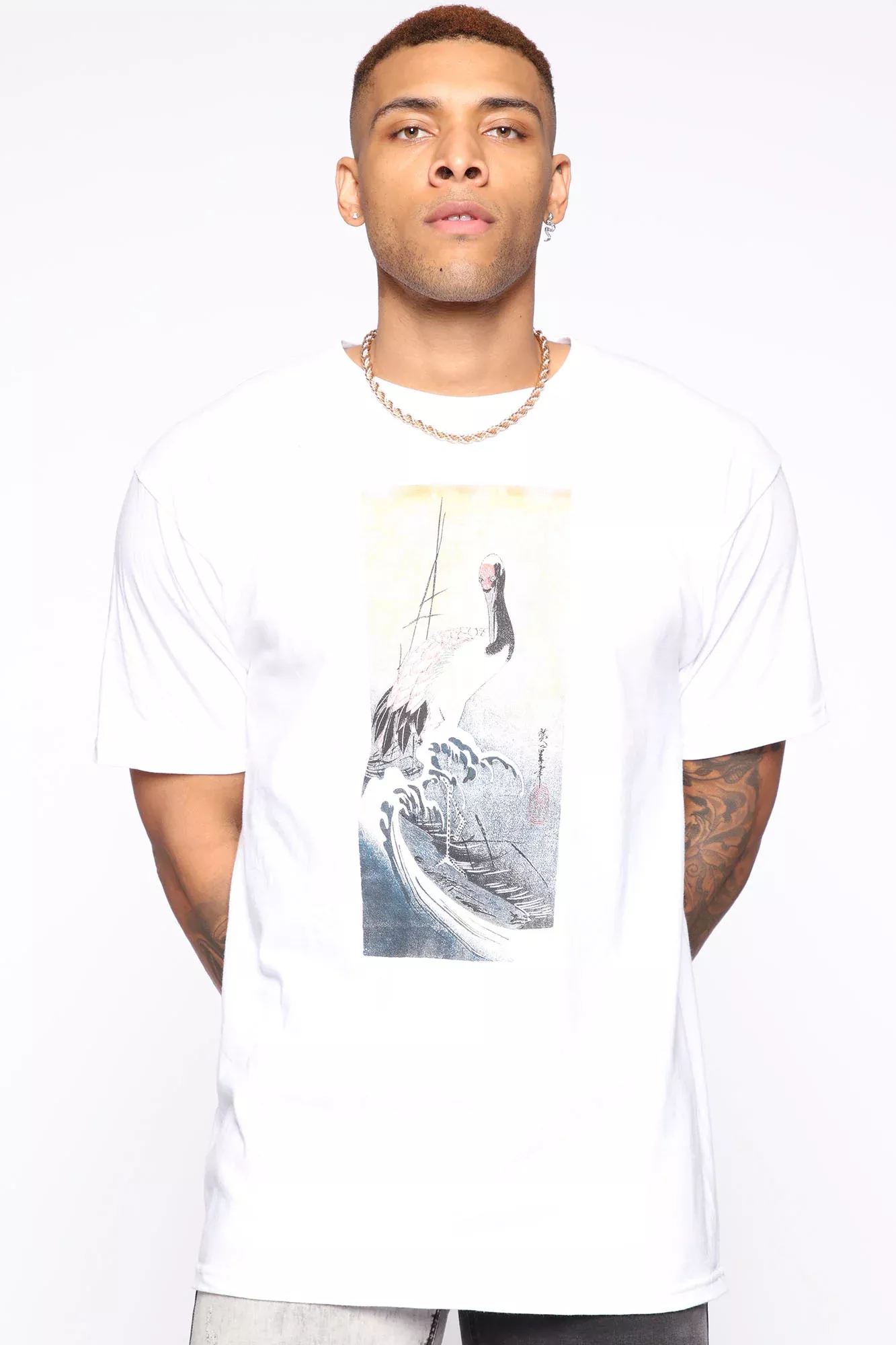 Crane Wave Short Sleeve Tee - White/Combo
