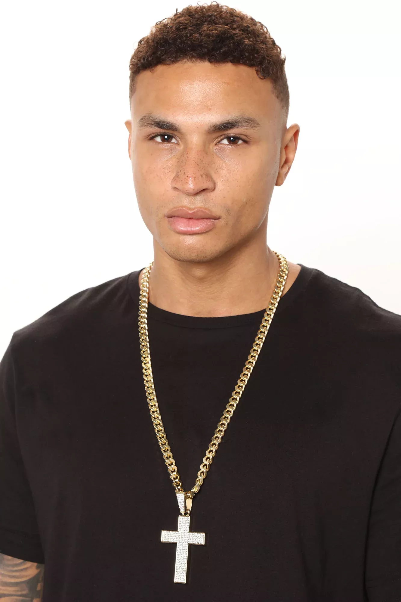 Cross Chain Necklace - Gold