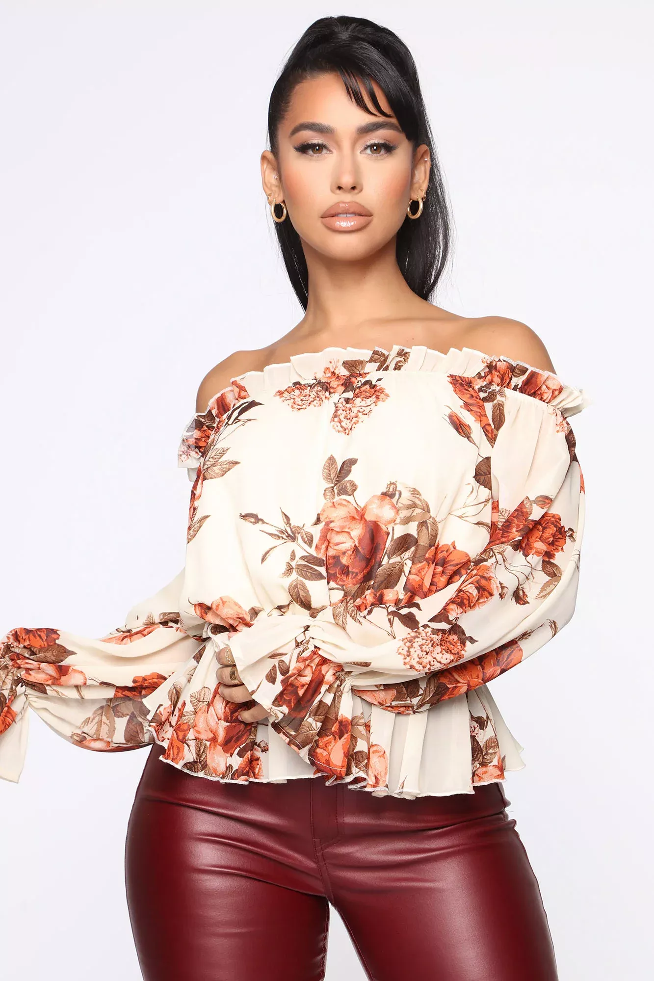Cultivate The Soul Floral Top - Ivory/combo