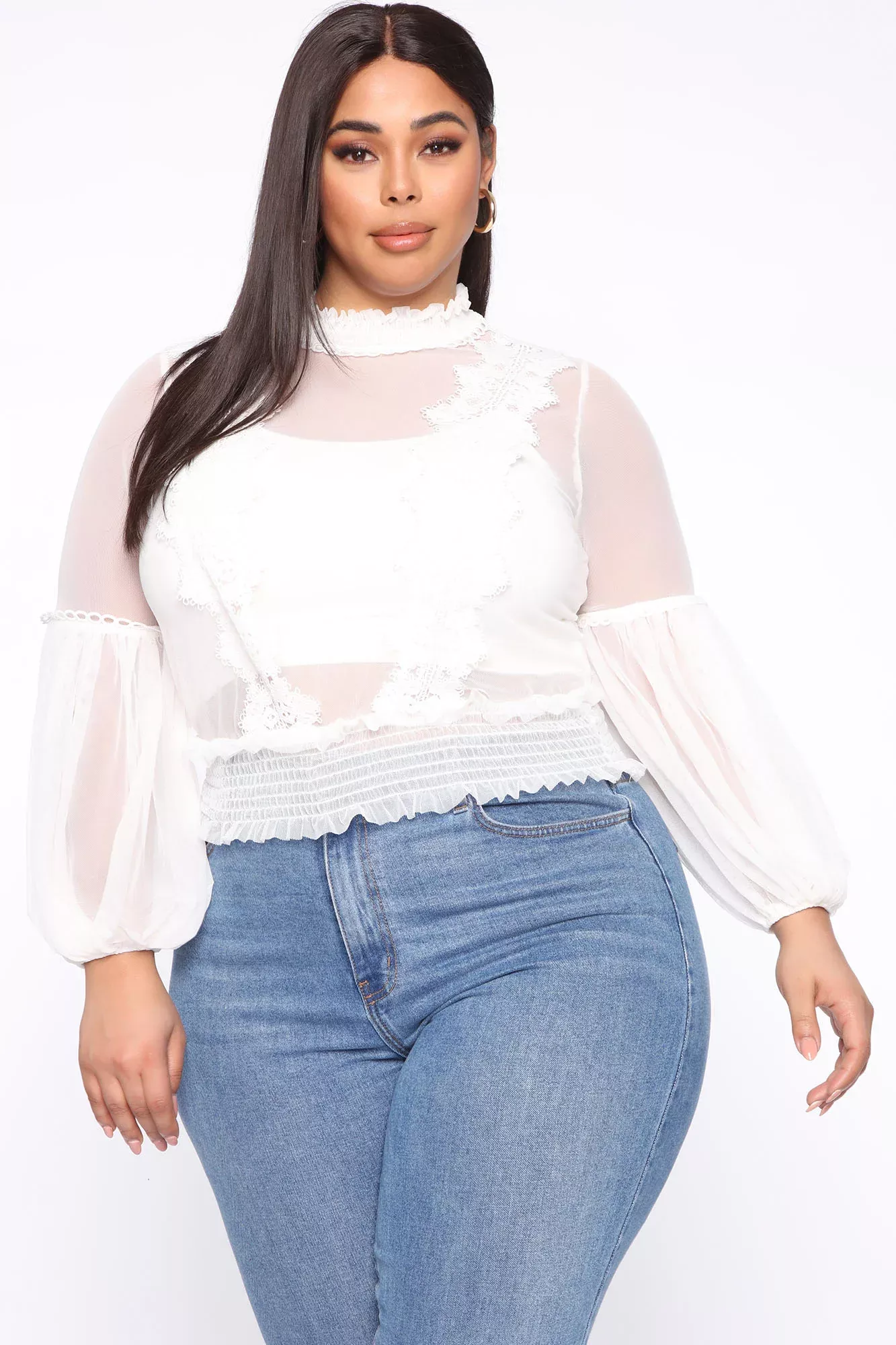 Dainty Lady Lace Top - White