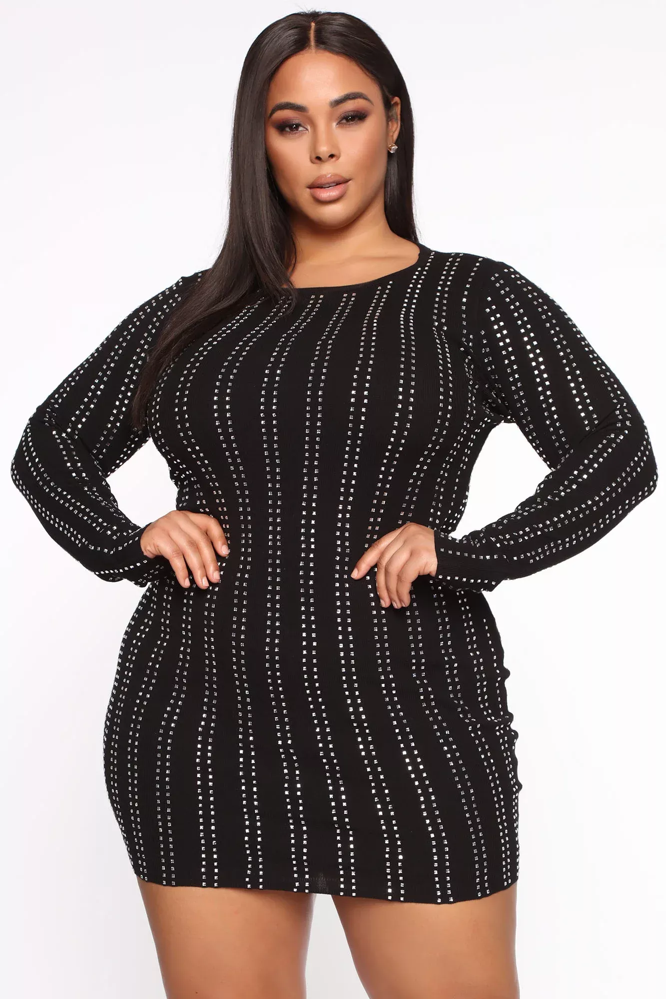 Diamond Girl Mini Dress - Black
