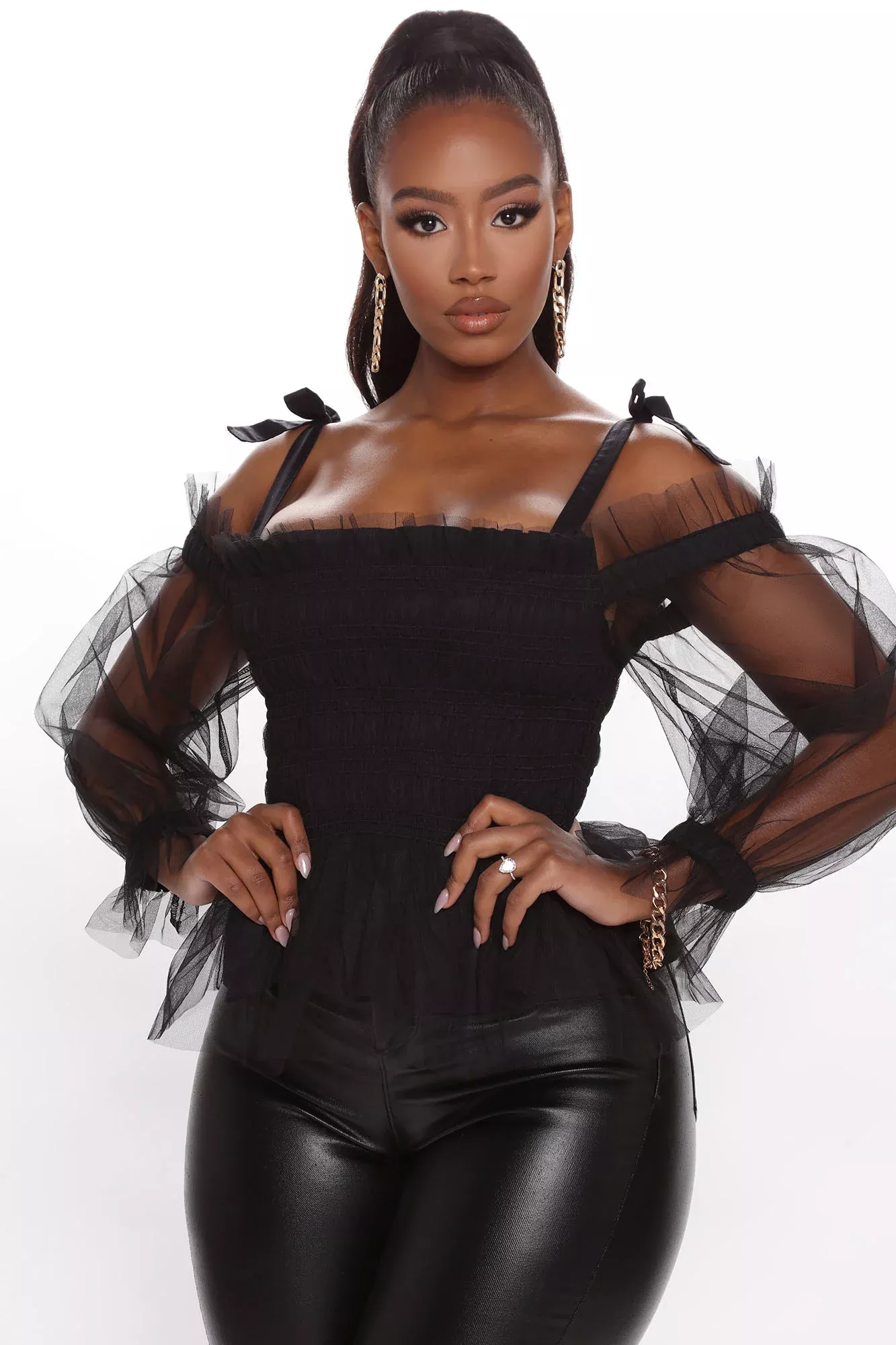 Don't Mesh Me Too Much Top - Black