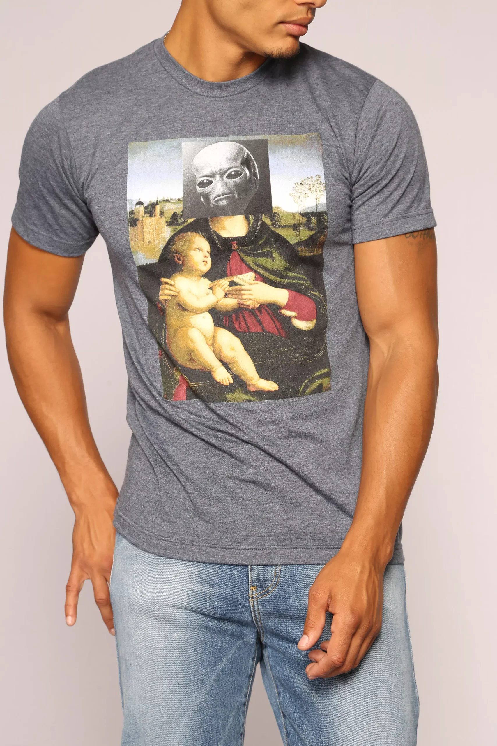 Extra Terrestrial Short Sleeve Tee - Heather Navy