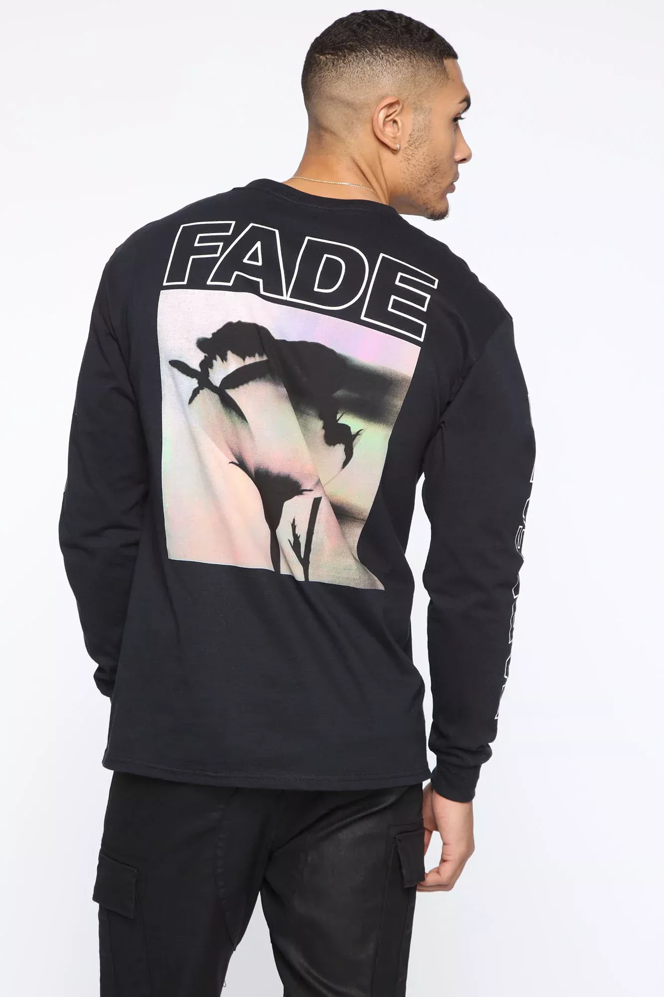 Fade Long Sleeve Tee - Black/combo
