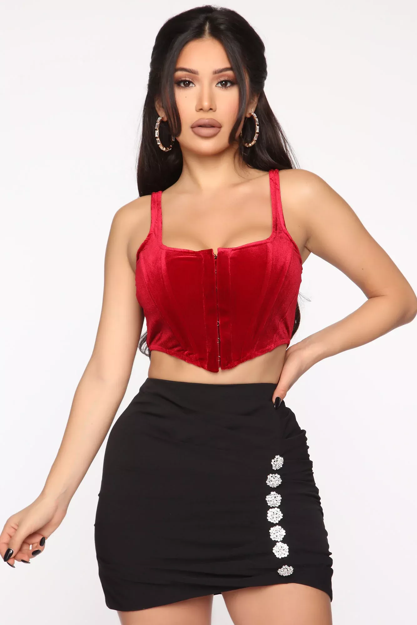 Fierce Female Corset Top - Wine