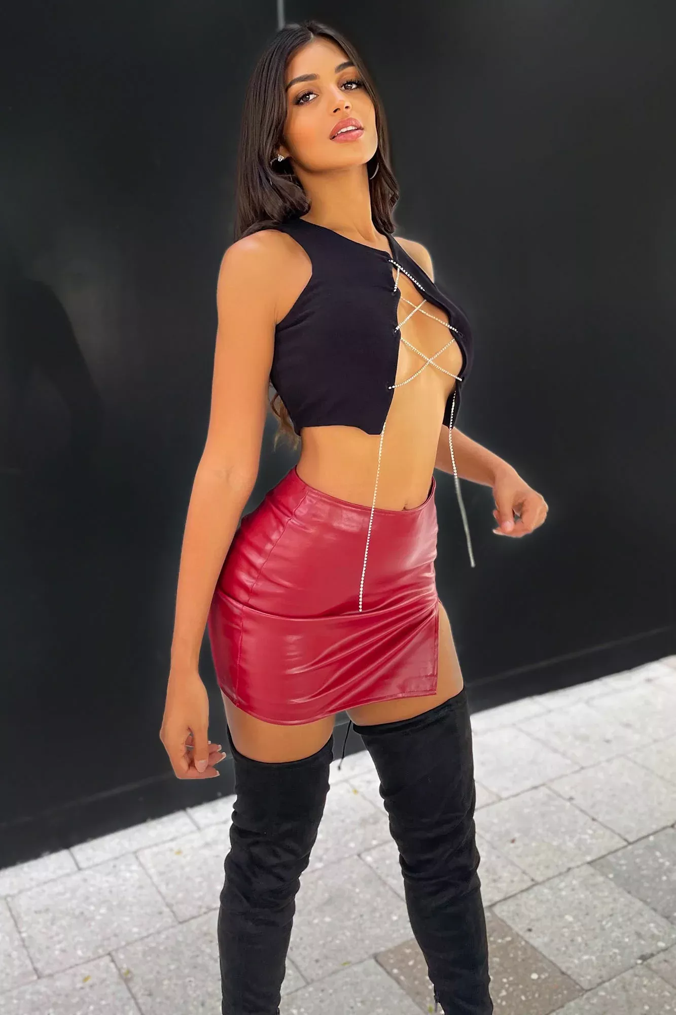 Flame In Your Heart Skirt - Burgundy