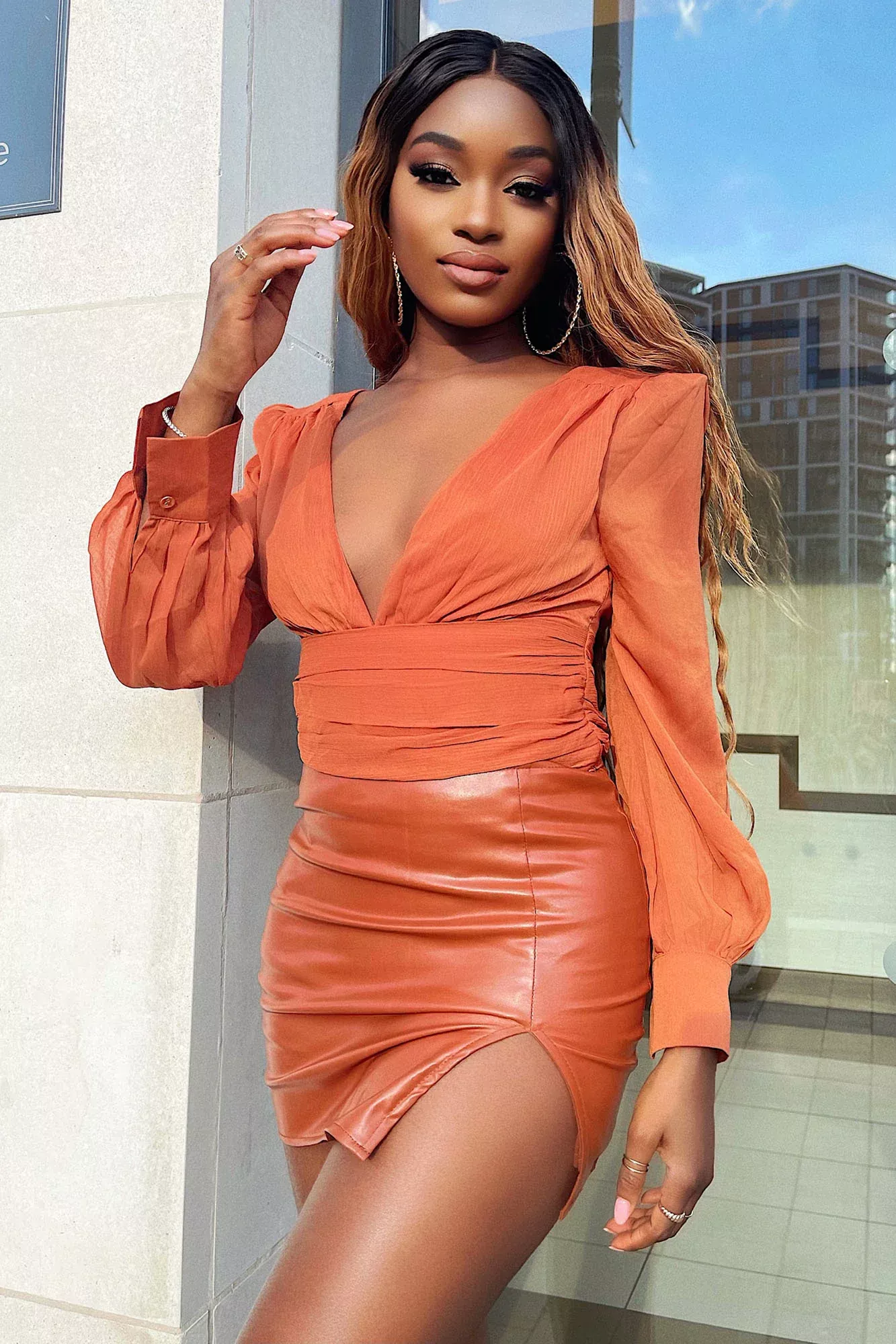 Flame In Your Heart Skirt - Cognac