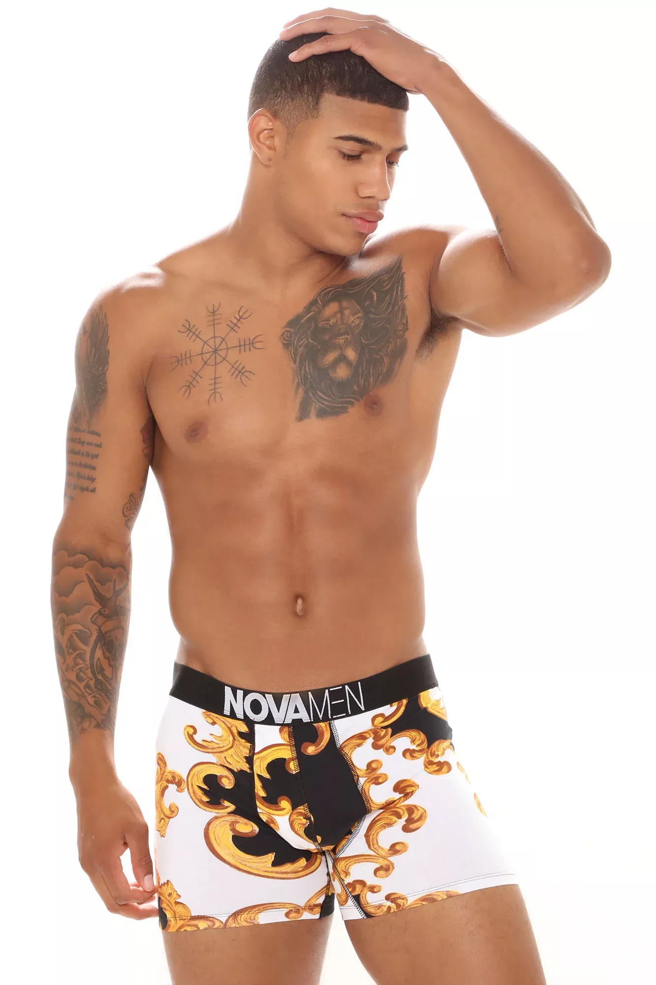 FN Baroque Boxer Brief 3 Pack - White/combo