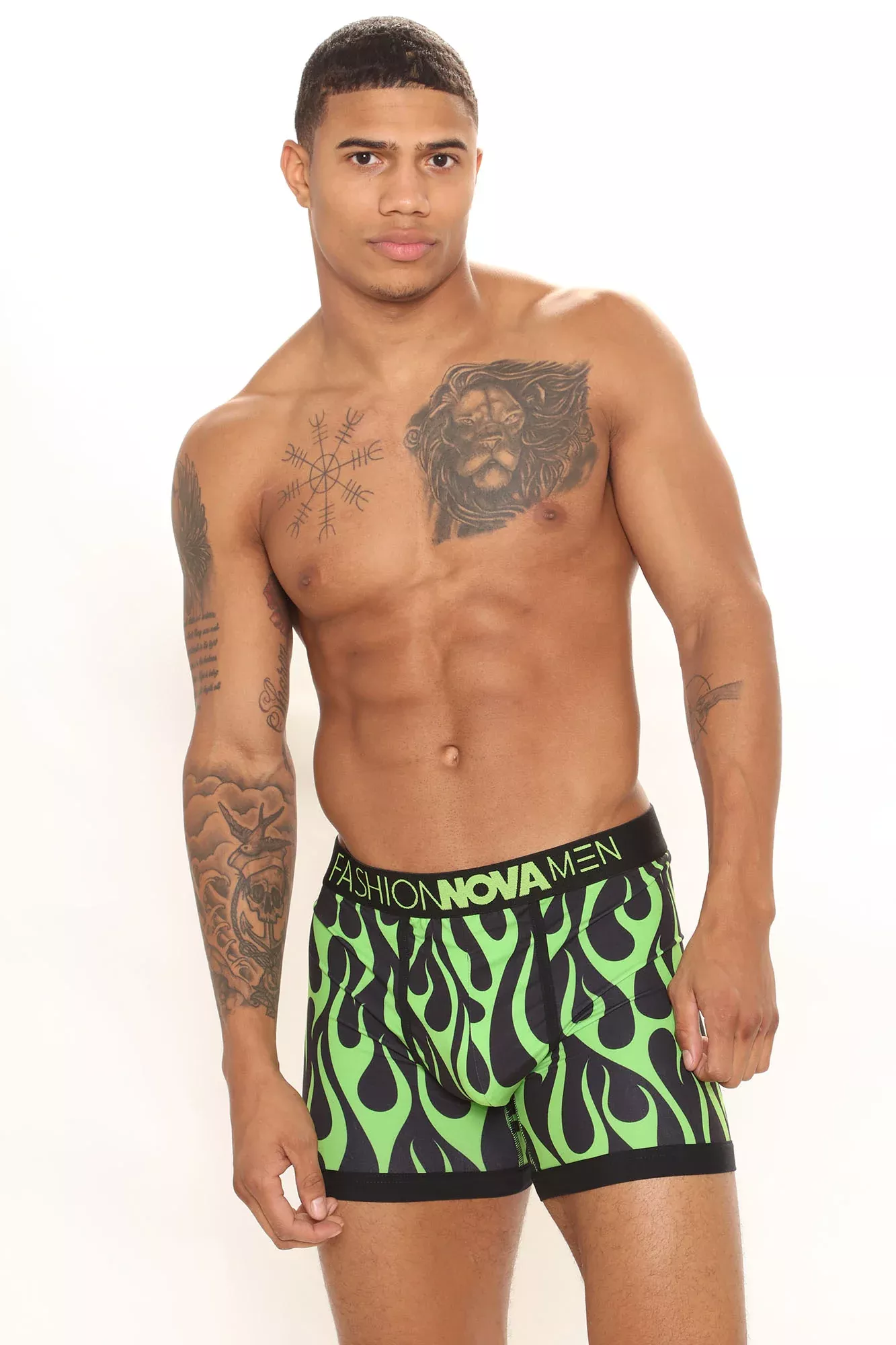 FN Flame Boxer Brief 3 Pack - Green/combo
