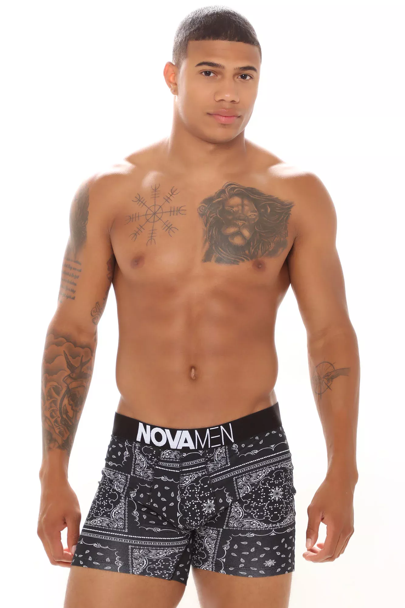 FN Paisley Boxer Brief 3 Pack - Black/combo