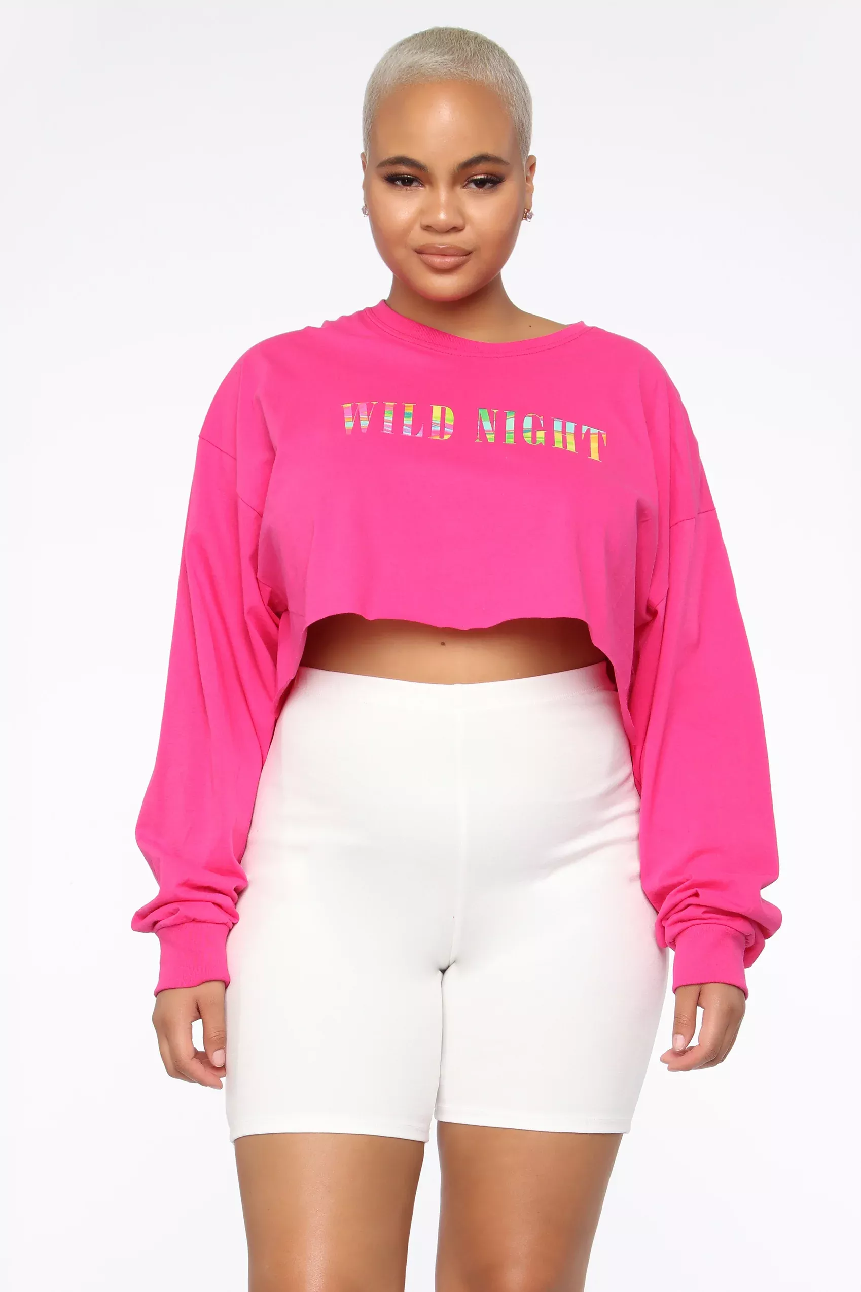 Gettin' Wild Crop Top - Fuchsia