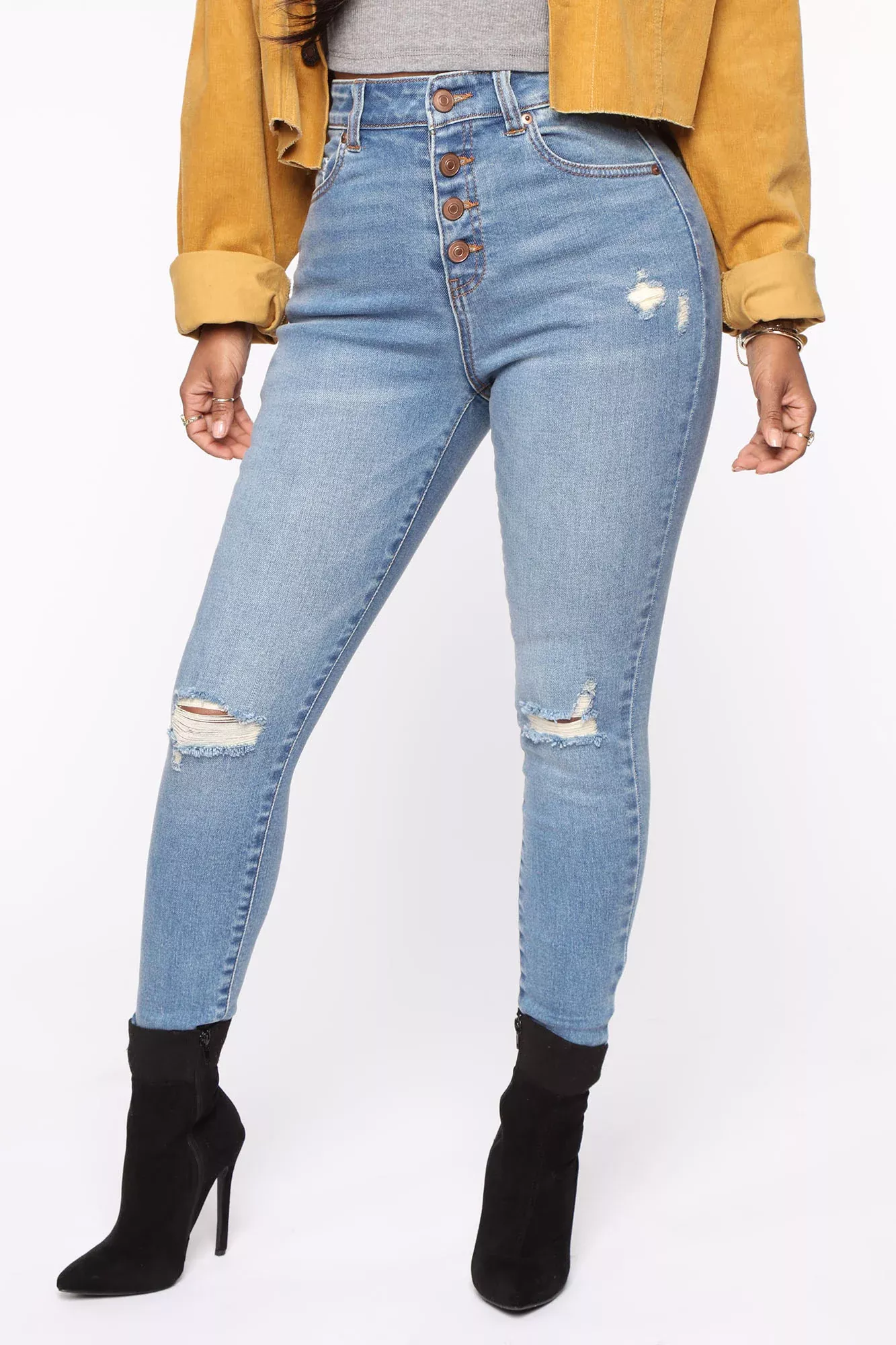 Giselle High Rise Skinny Jean - Medium Wash