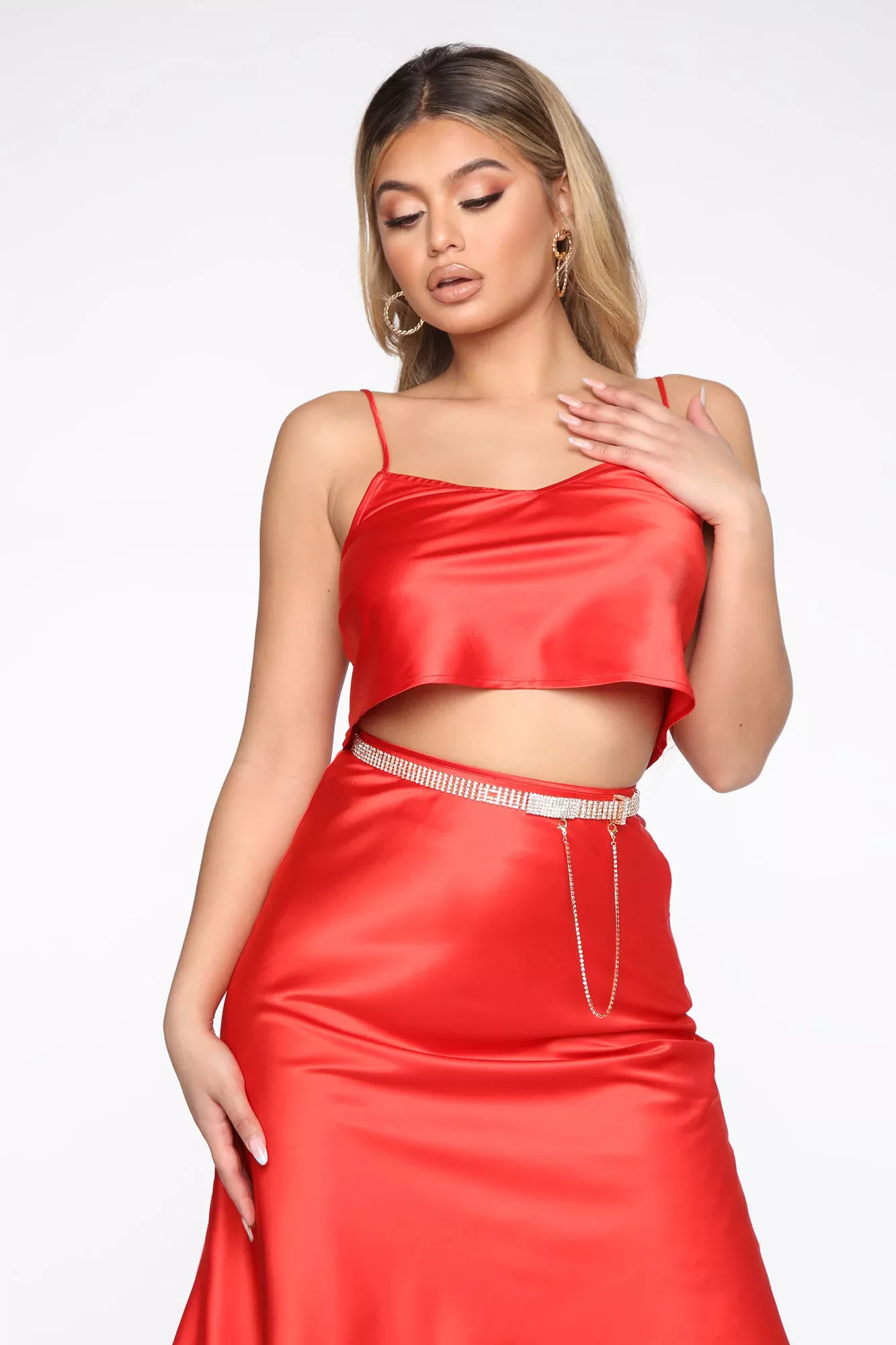 Hype Me Up Rhinestone Belt - Gold