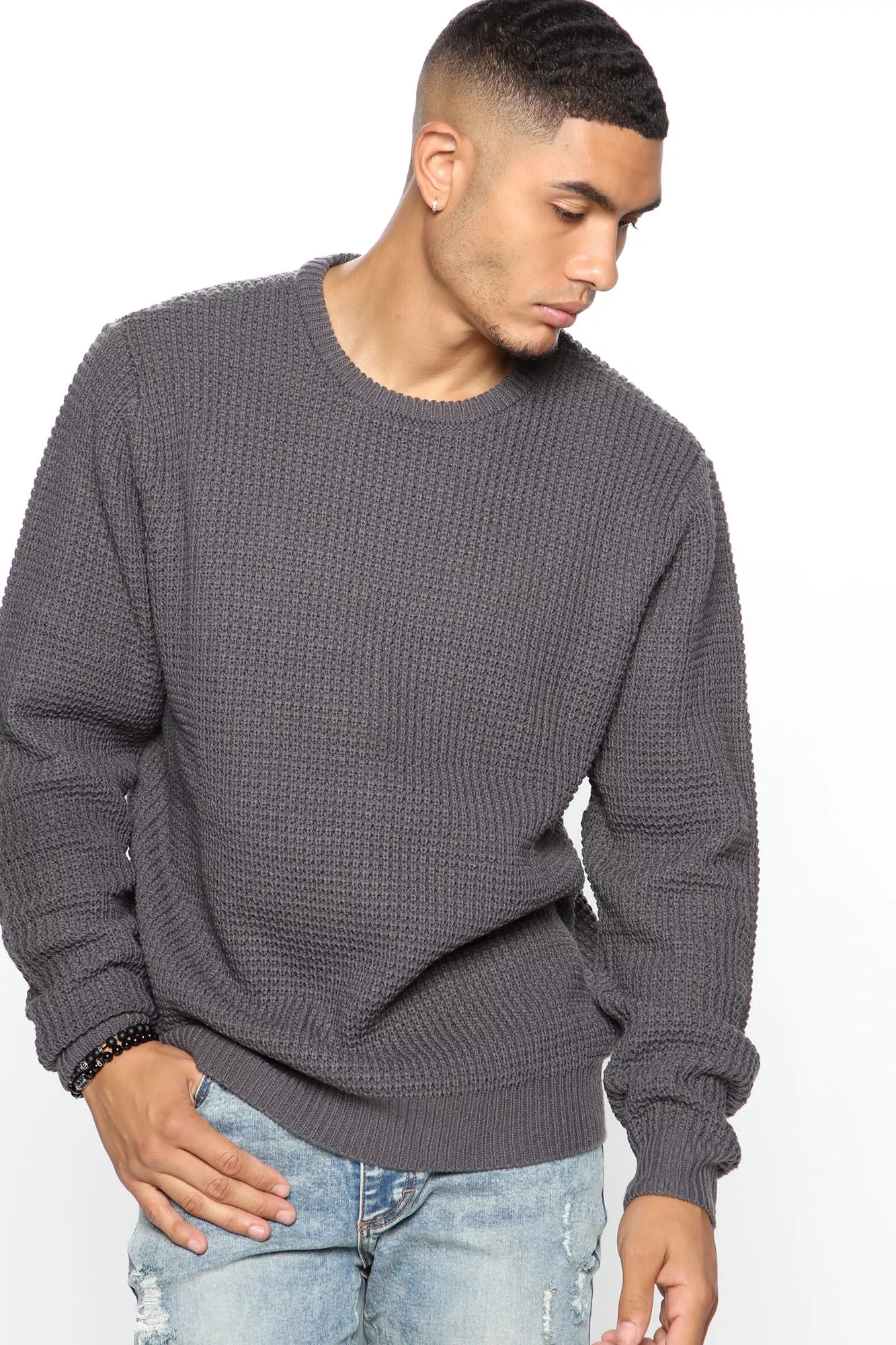 Jared Crewneck Sweater - Grey