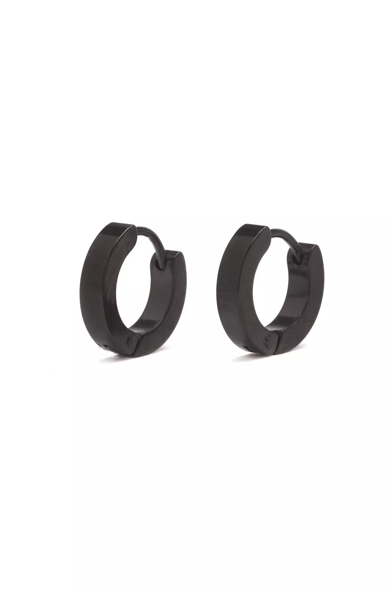 Jax Wide Hoop Earring Set FN - Black