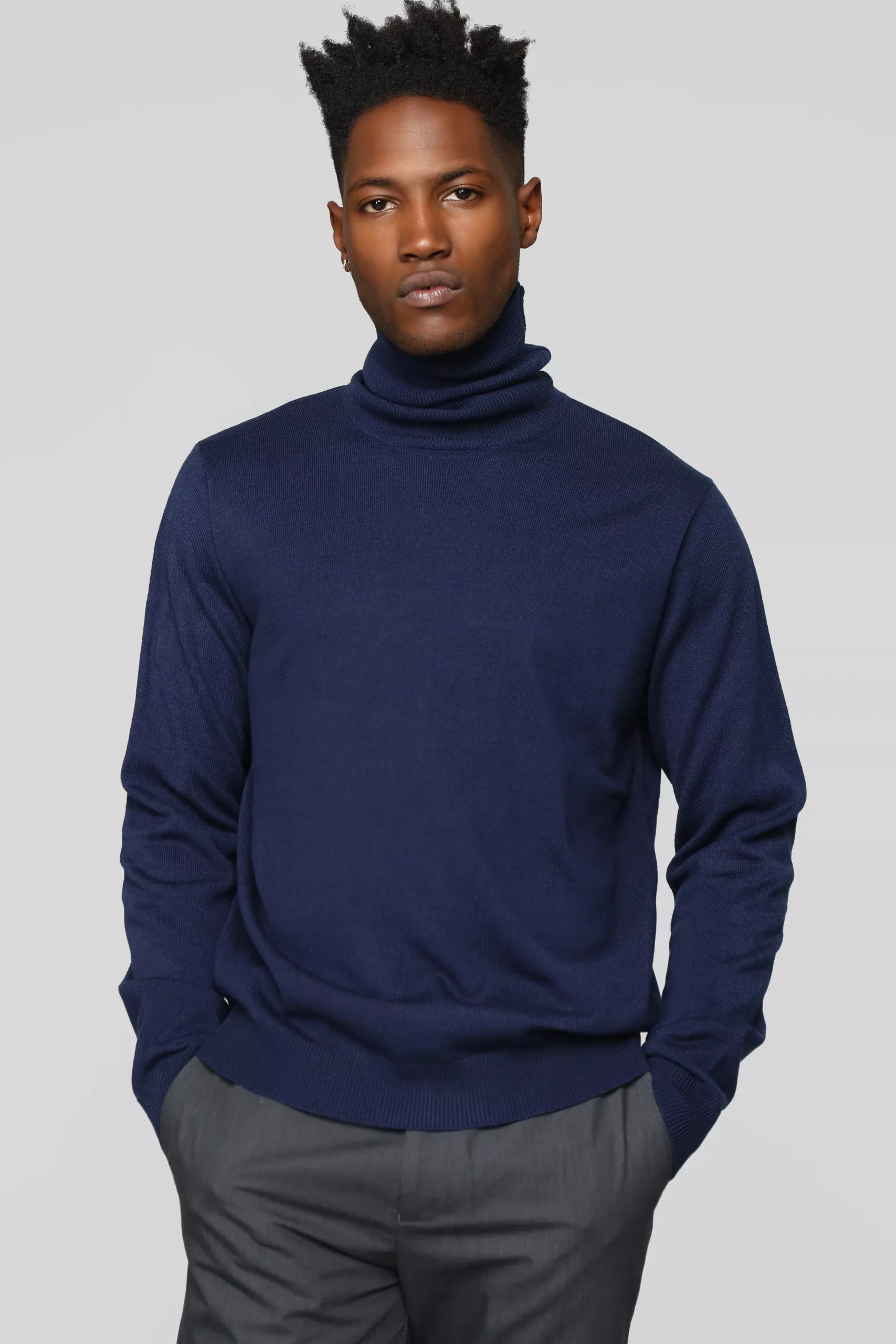 Killian Turtle Neck Sweater - Navy
