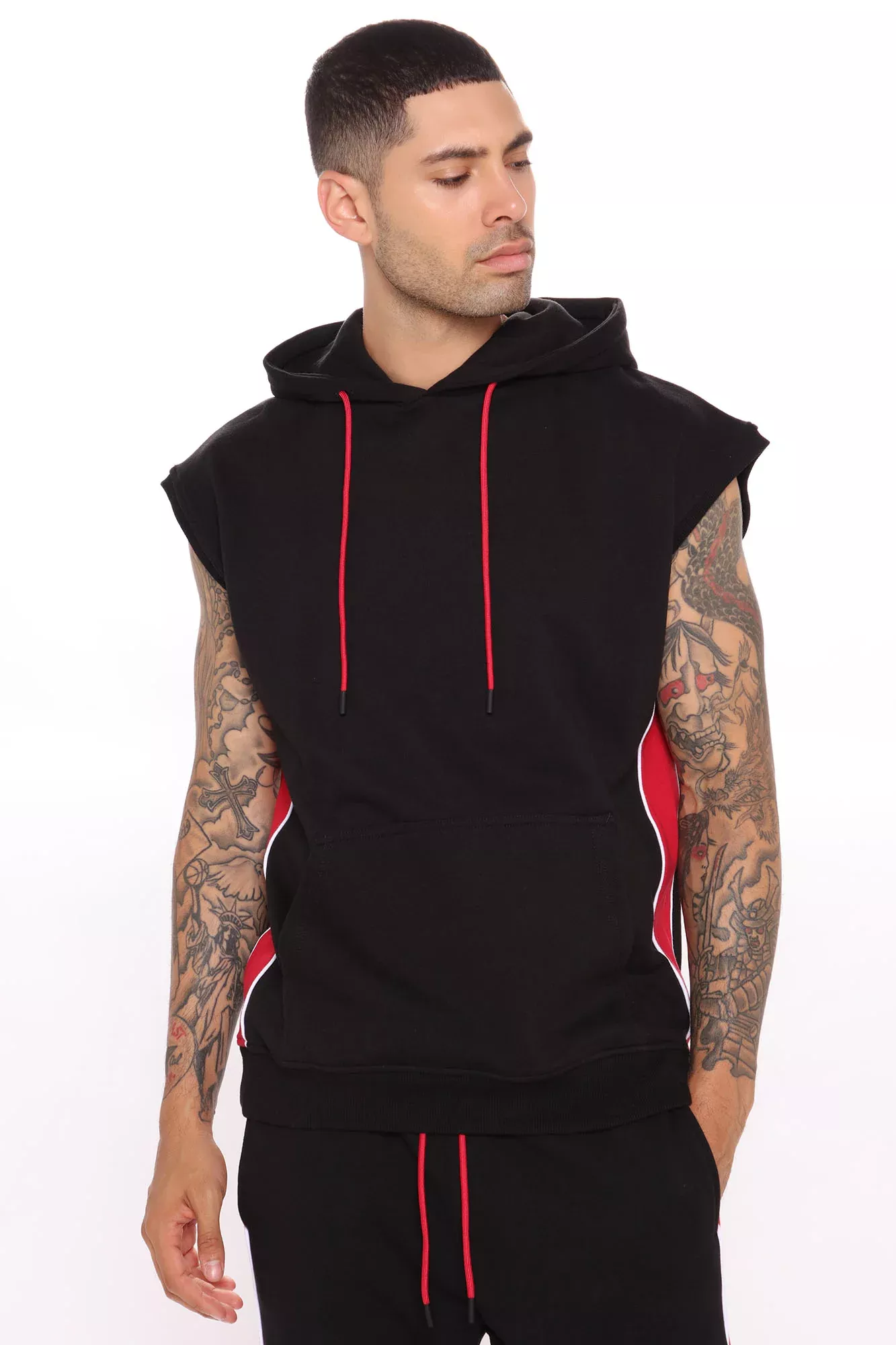Mateo Hoodie - Black/Red