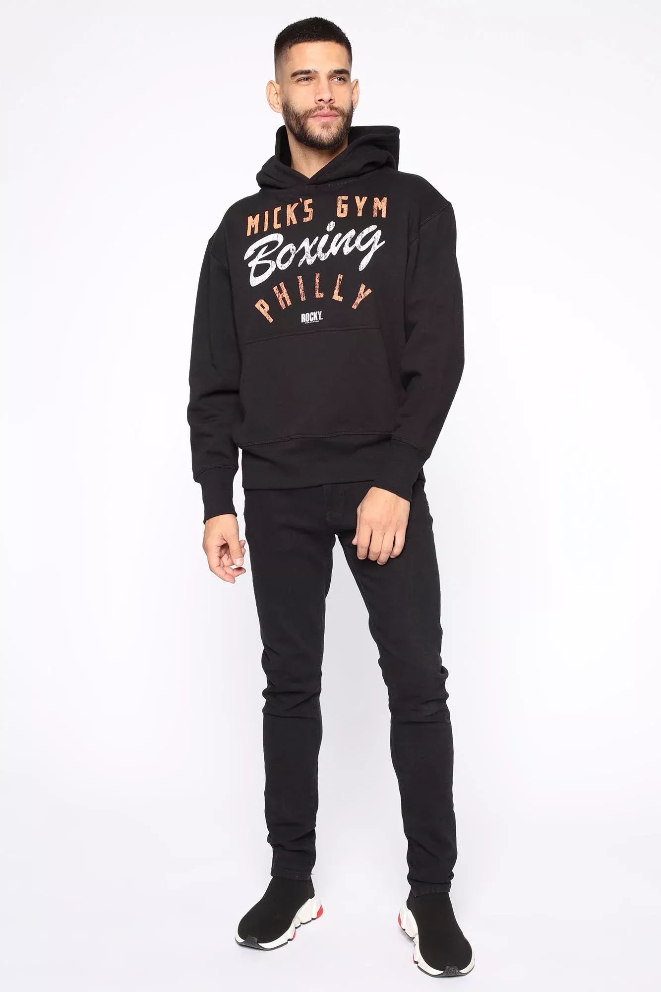 Mick's Boxing Hoodie - Black/Orange