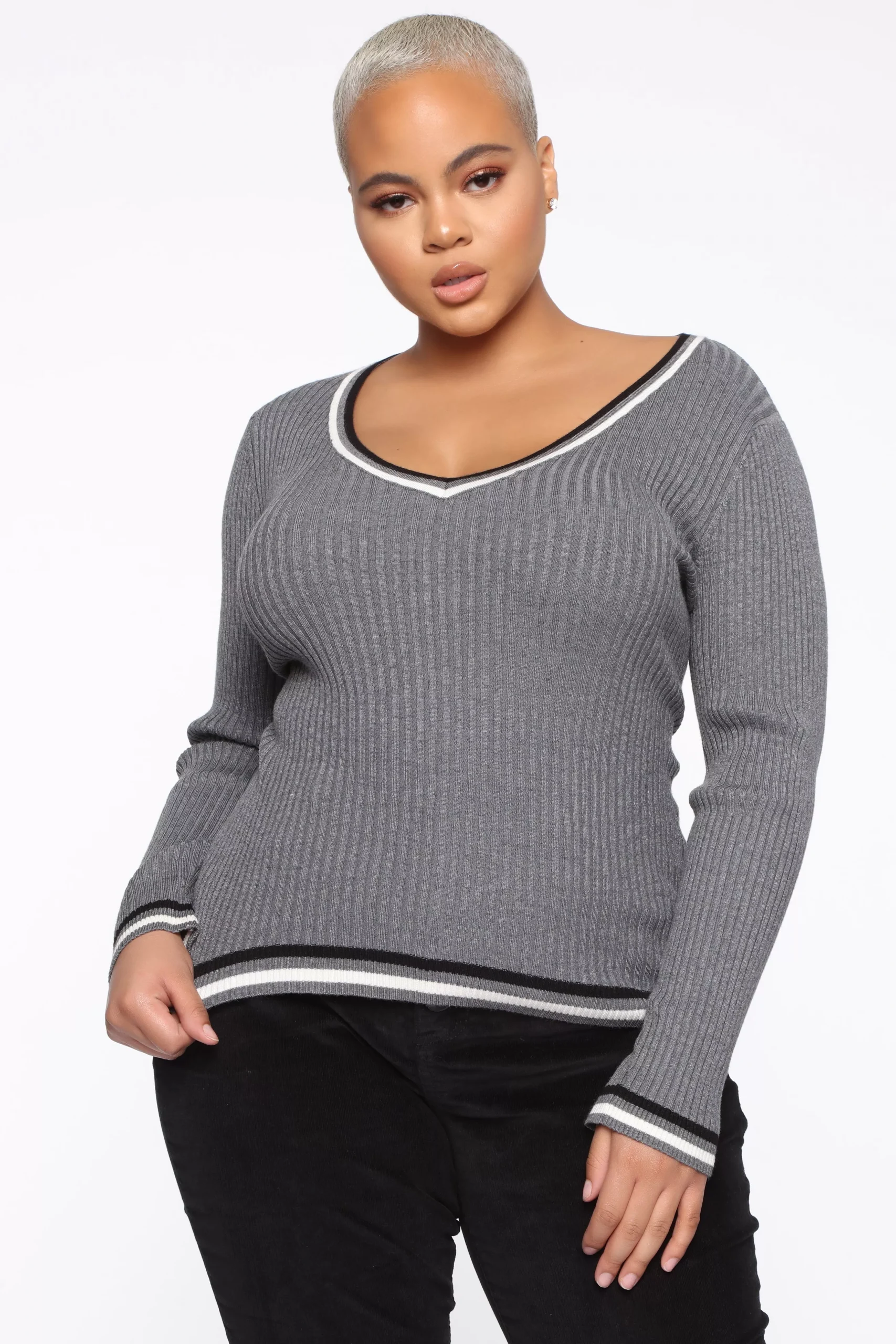 Needin' Extra Of You Top - Grey
