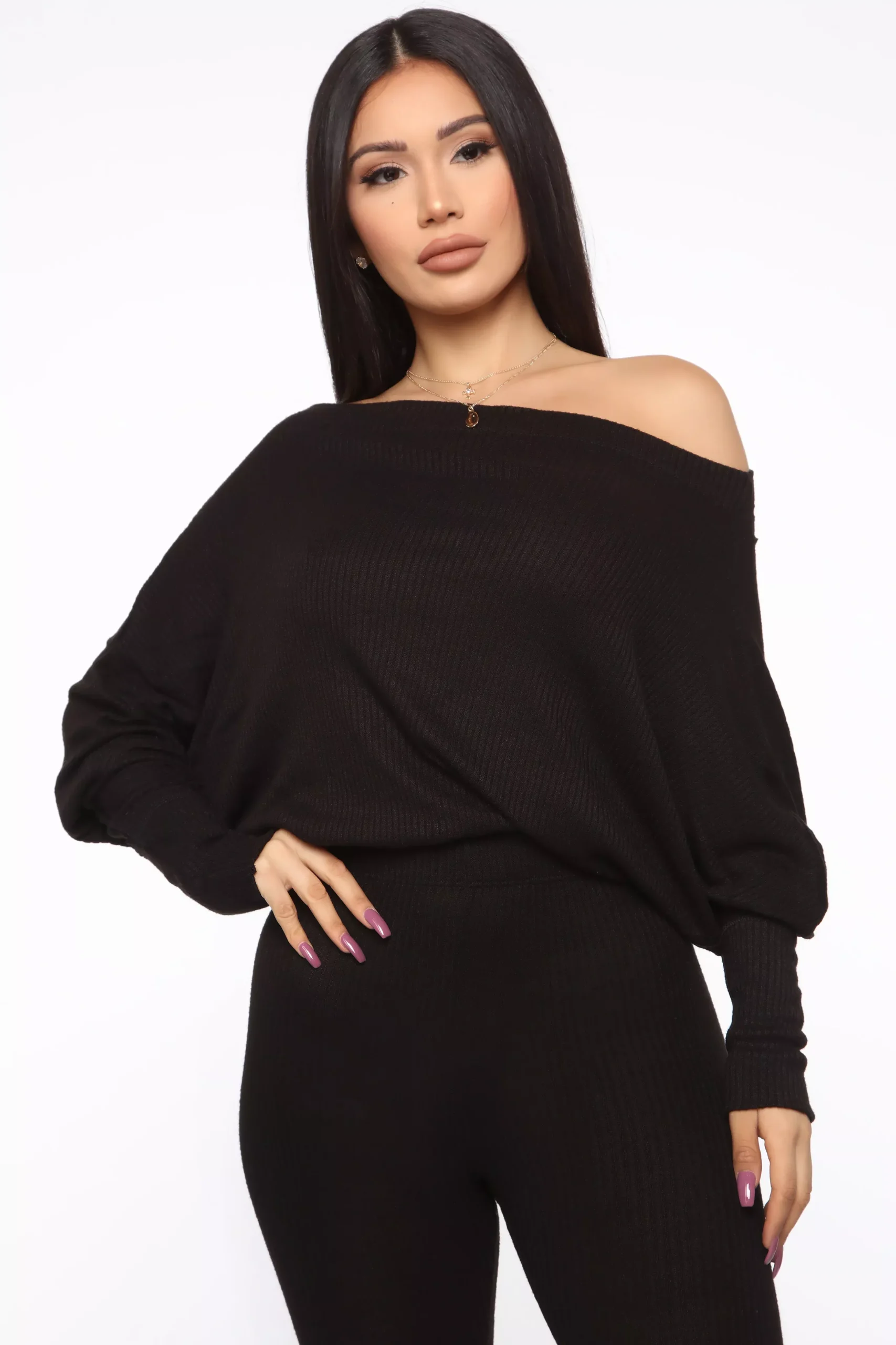 Off With His Head Off Shoulder Top - Black