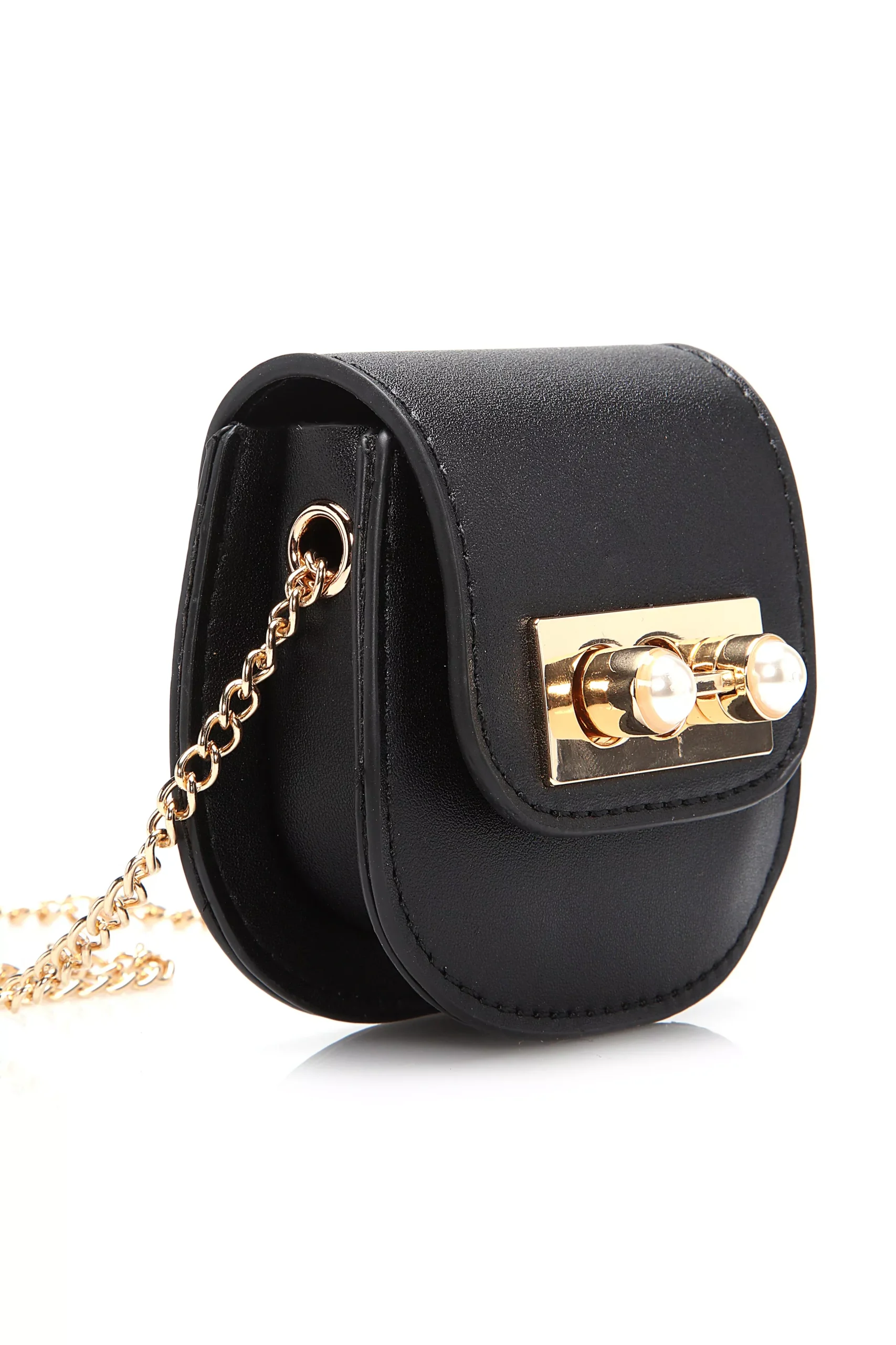 Perla Mini Crossbody Bag - Black
