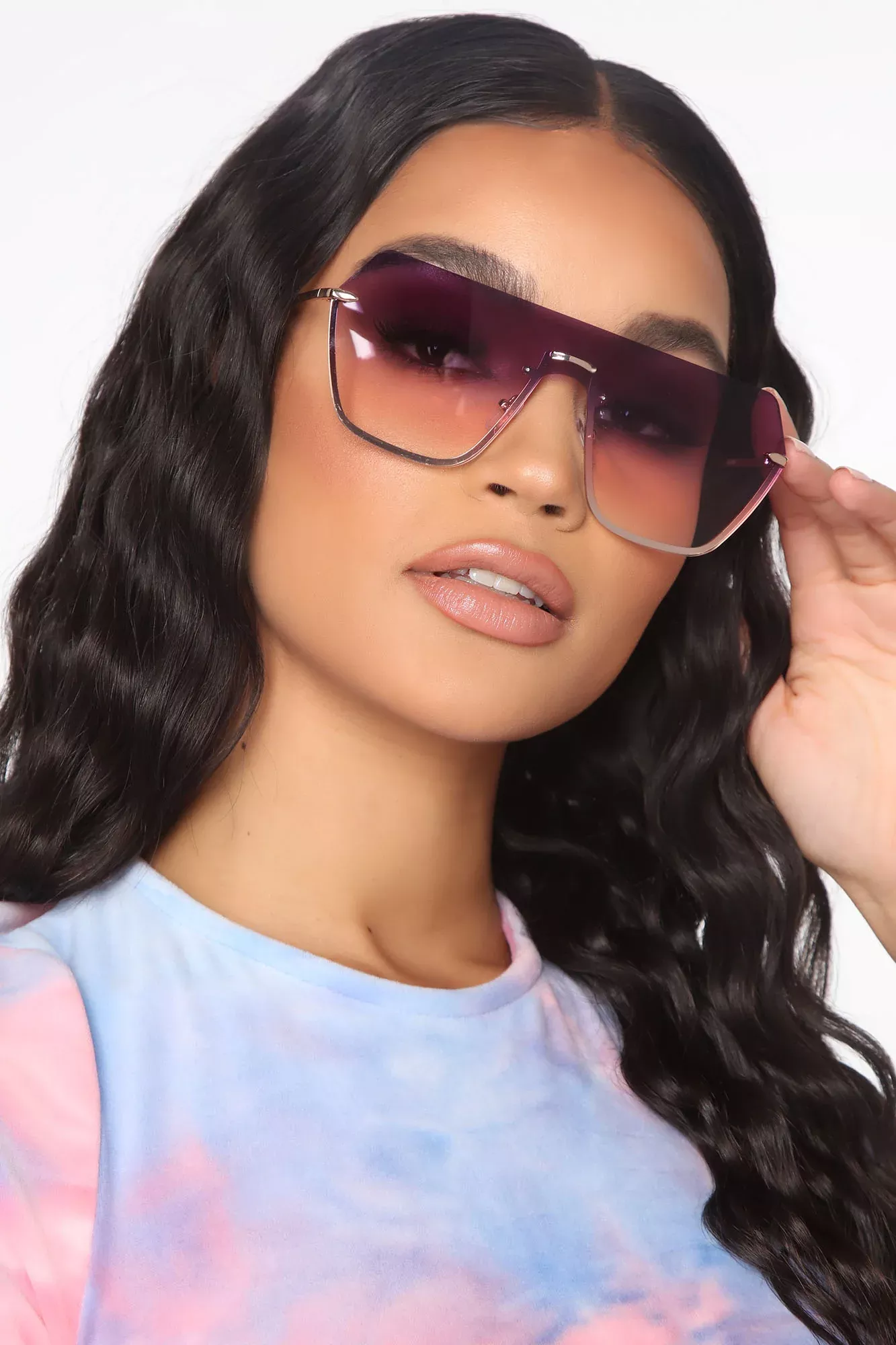 Positive Vibes Only Sunglasses - Pink/combo