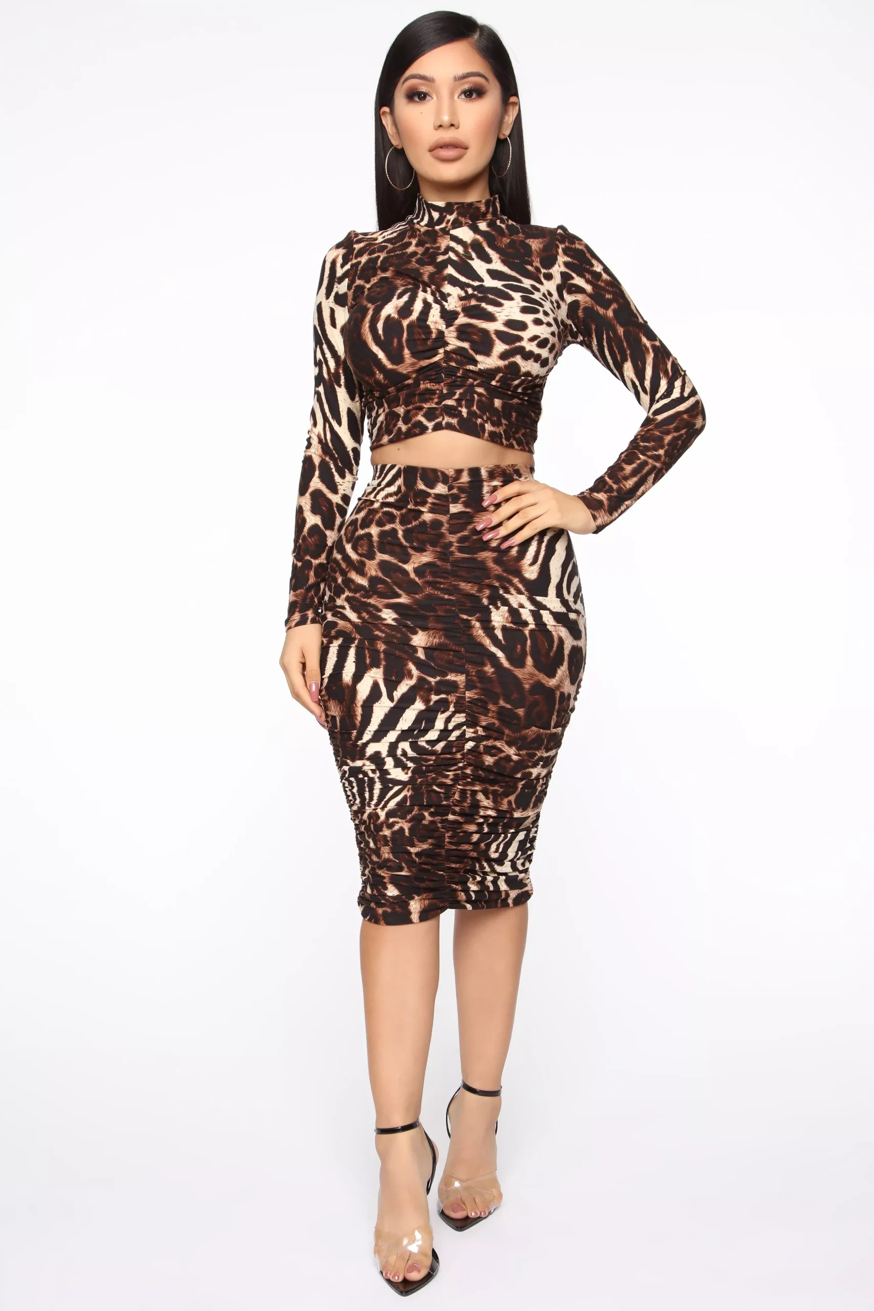 Safari Skirt Set - Brown